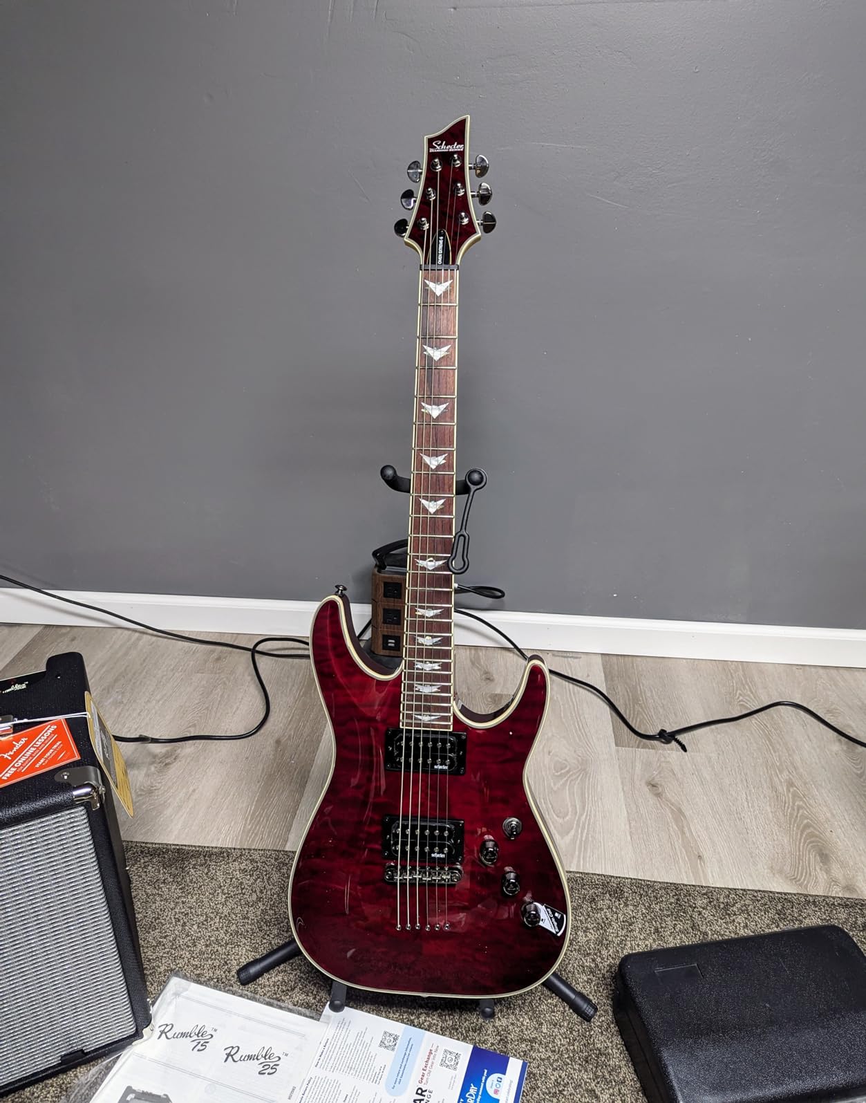 Schecter Omen Extreme-6 Electric Guitar - See-Thru Black customer photo 1