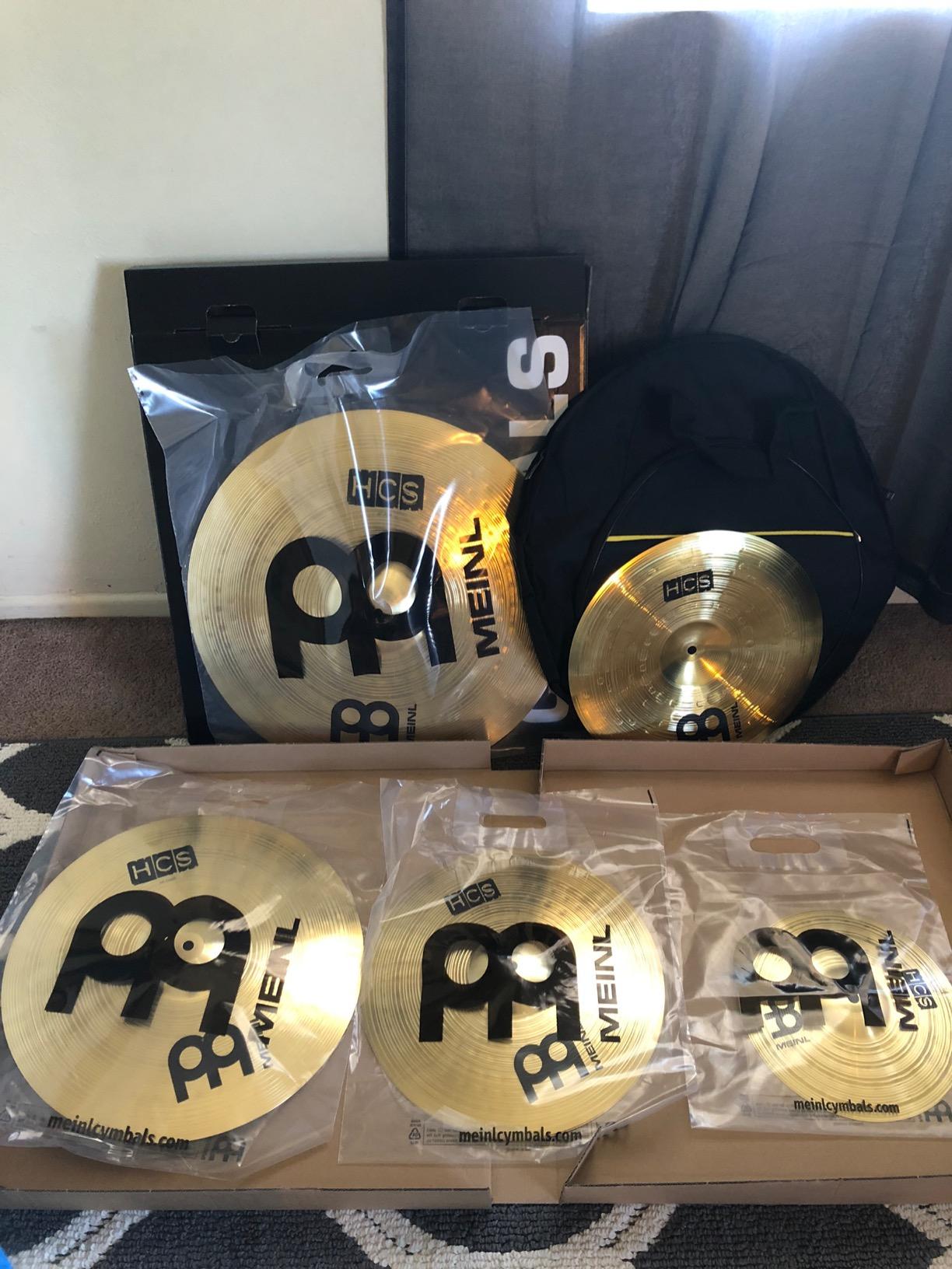 Meinl Cymbal Set Box Pack with 14” Hihats, 20” Ride, 16” Crash, Plus a FREE 10” Splash – HCS Traditional Finish Brass – Made In Germany, 2-YEAR WARRANTY (HCS141620+10) customer photo 2