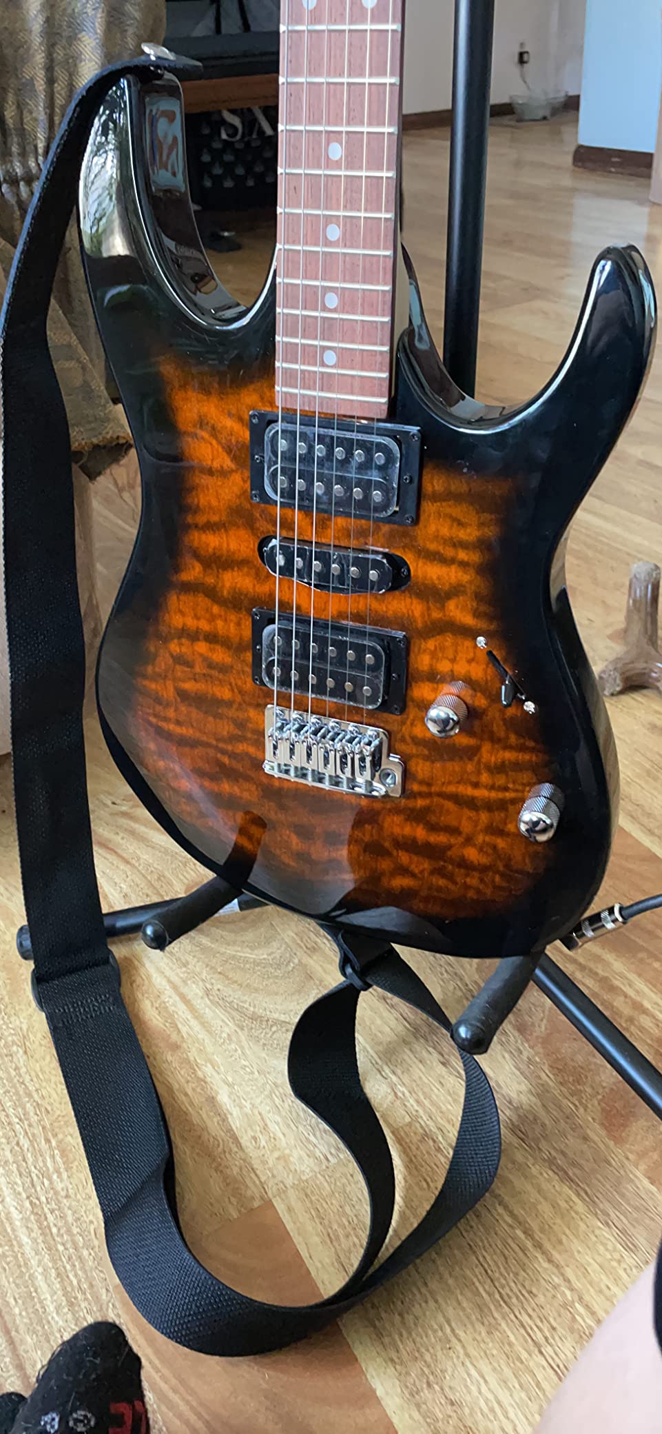 Ibanez GIO Series GRX70QA - Transparent Black Sunburst customer photo 1