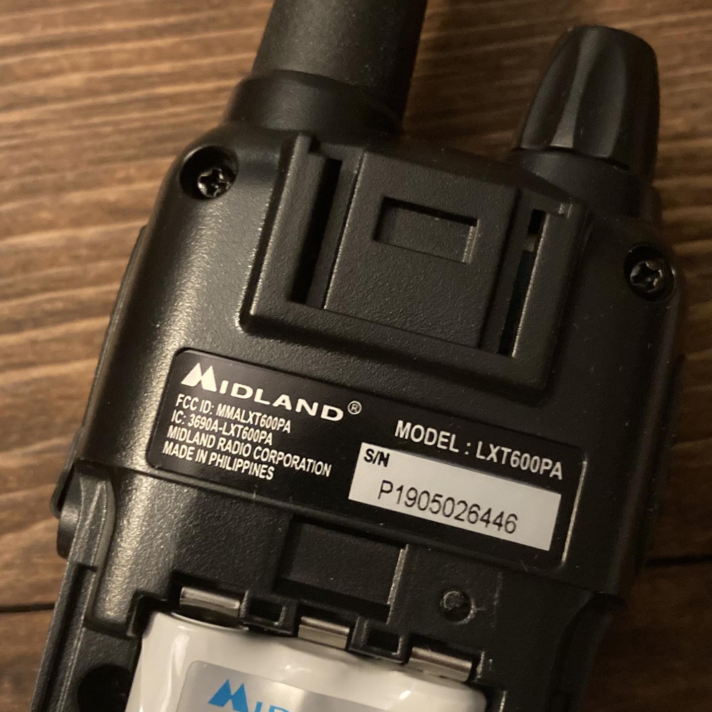 Midland LXT600VP3 FRS License Free Walkie Talkies. Black, 2 Pack customer photo 1