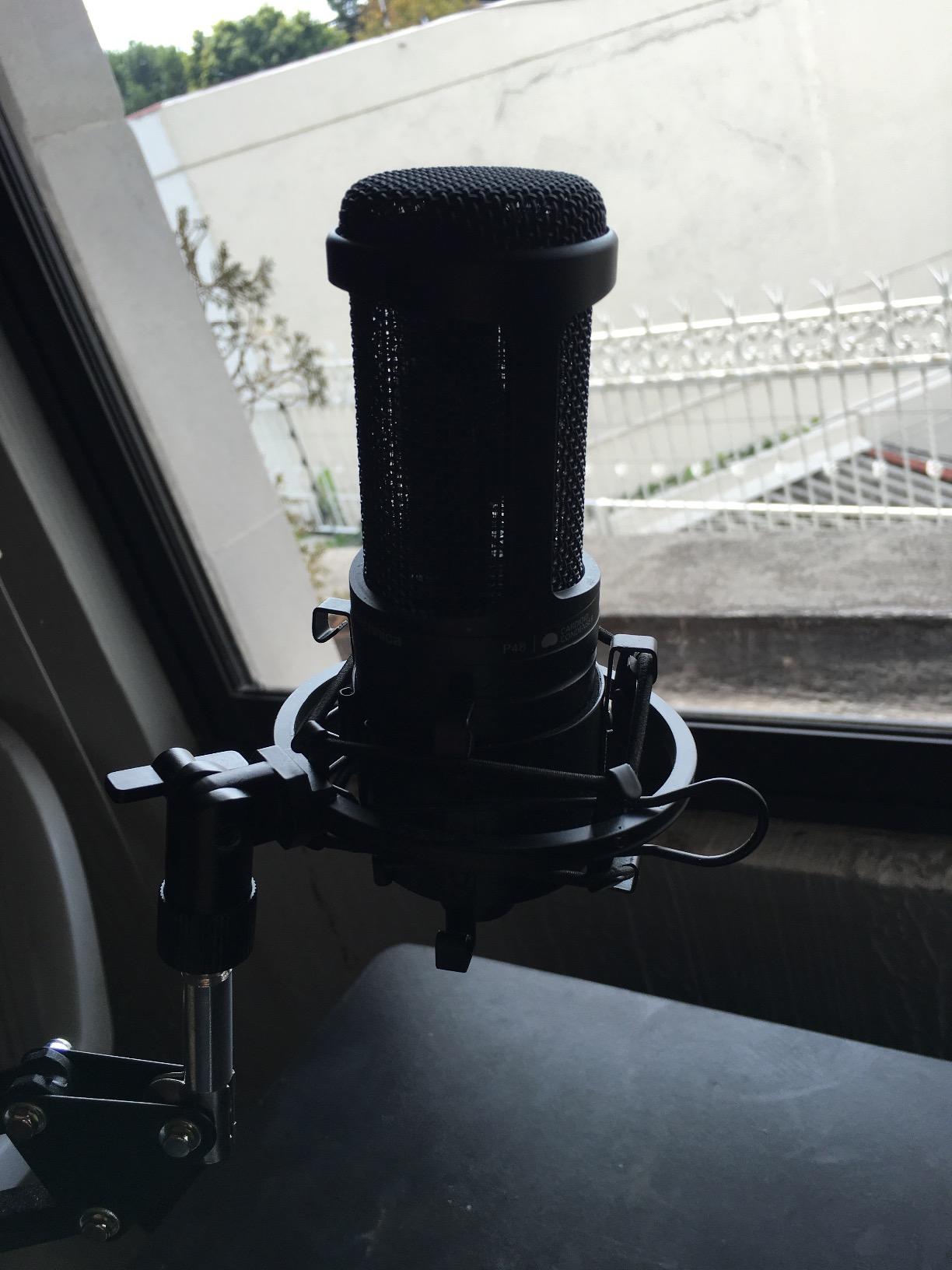 Audio Technica AT2020 Condenser Studio Microphone Bundle with Pop Filter and XLR Cable customer photo 2