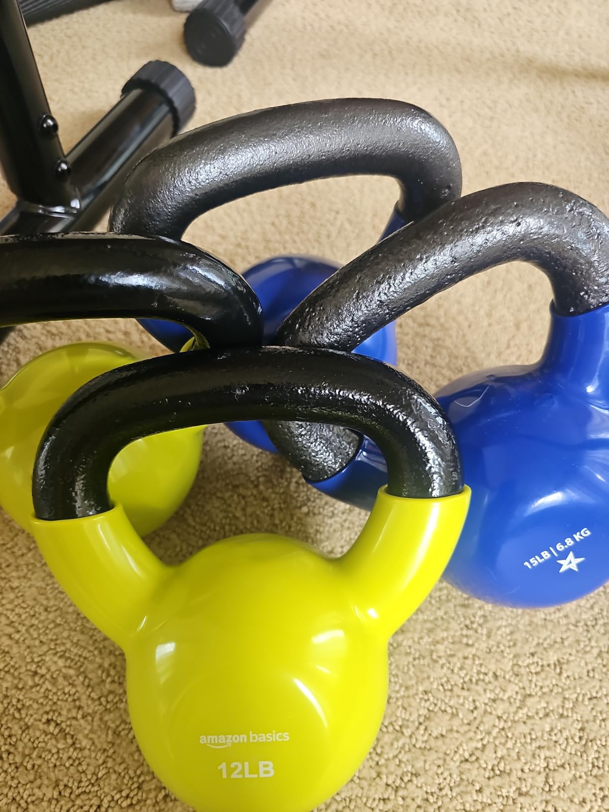 Yes4All Kettlebell, 5-100 LB Vinyl Coated Cast Iron Strength Training Kettlebells for Home Gym Exercises, Fitness, Full Body Workout Equipment, Push Ups, and Grip Strength customer photo 1