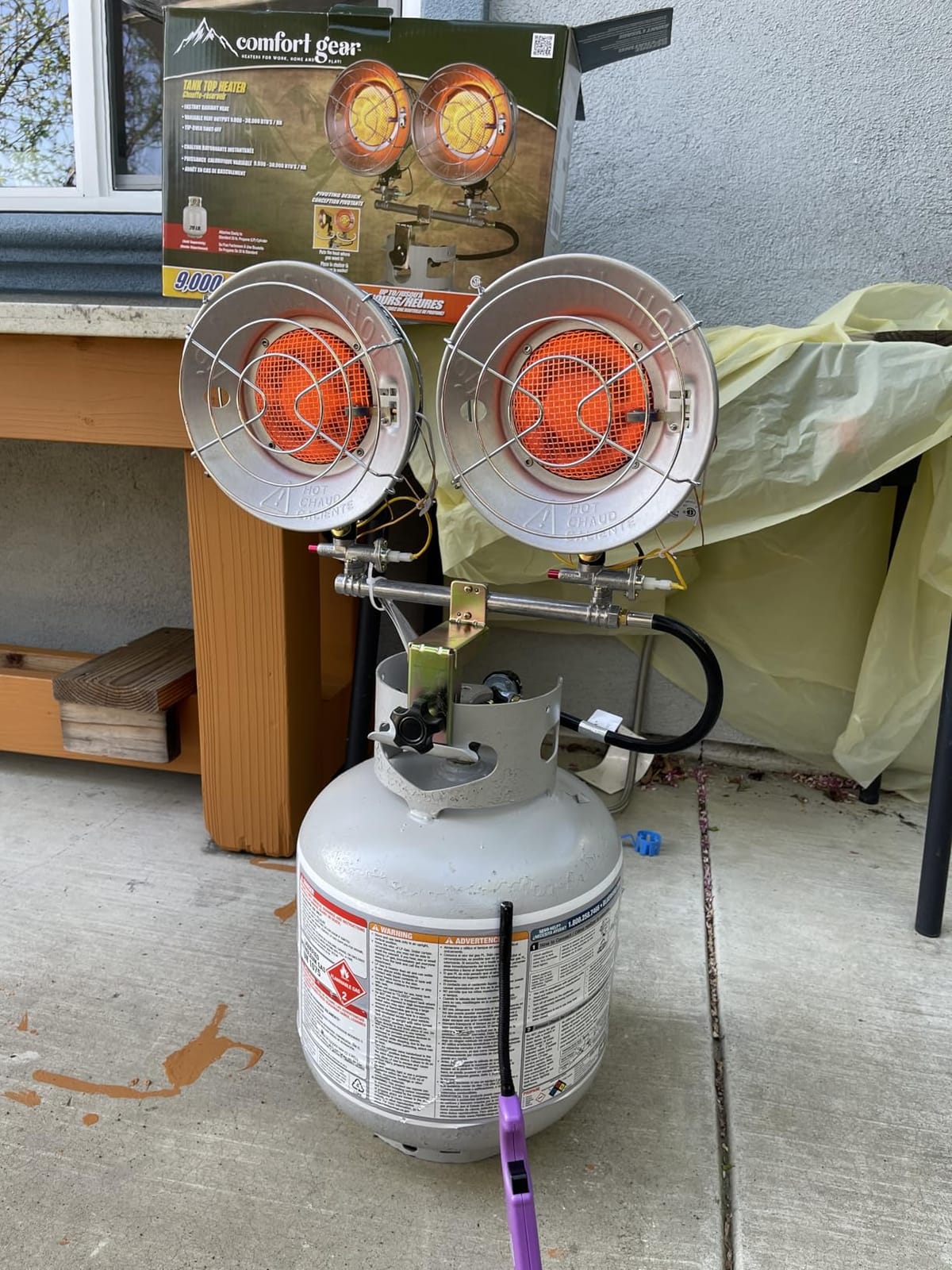 Reddy Heater Double Tank Top Propane Heater, 30000 BTUs, Outdoor - TT-30CSA customer photo 1