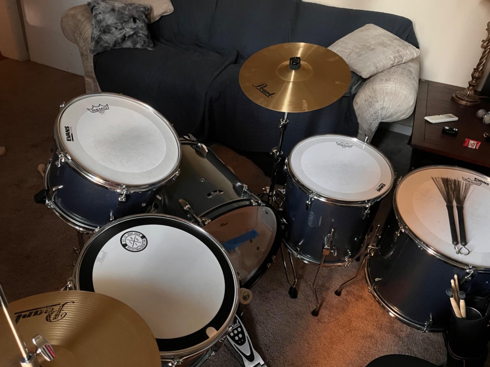Pearl Roadshow Drum Set 5-Piece Complete Kit with Cymbals and Stands, Bronze Metallic (RS525WFC/C707) customer photo 1