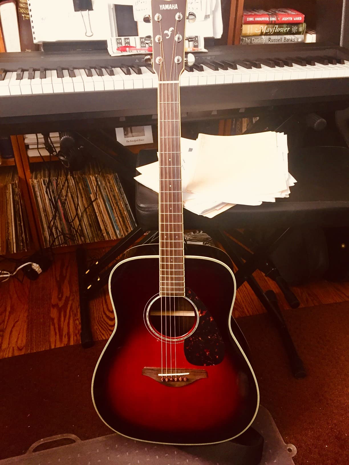 Yamaha FS830 Small Body Solid Top Acoustic Guitar, Natural customer photo 1