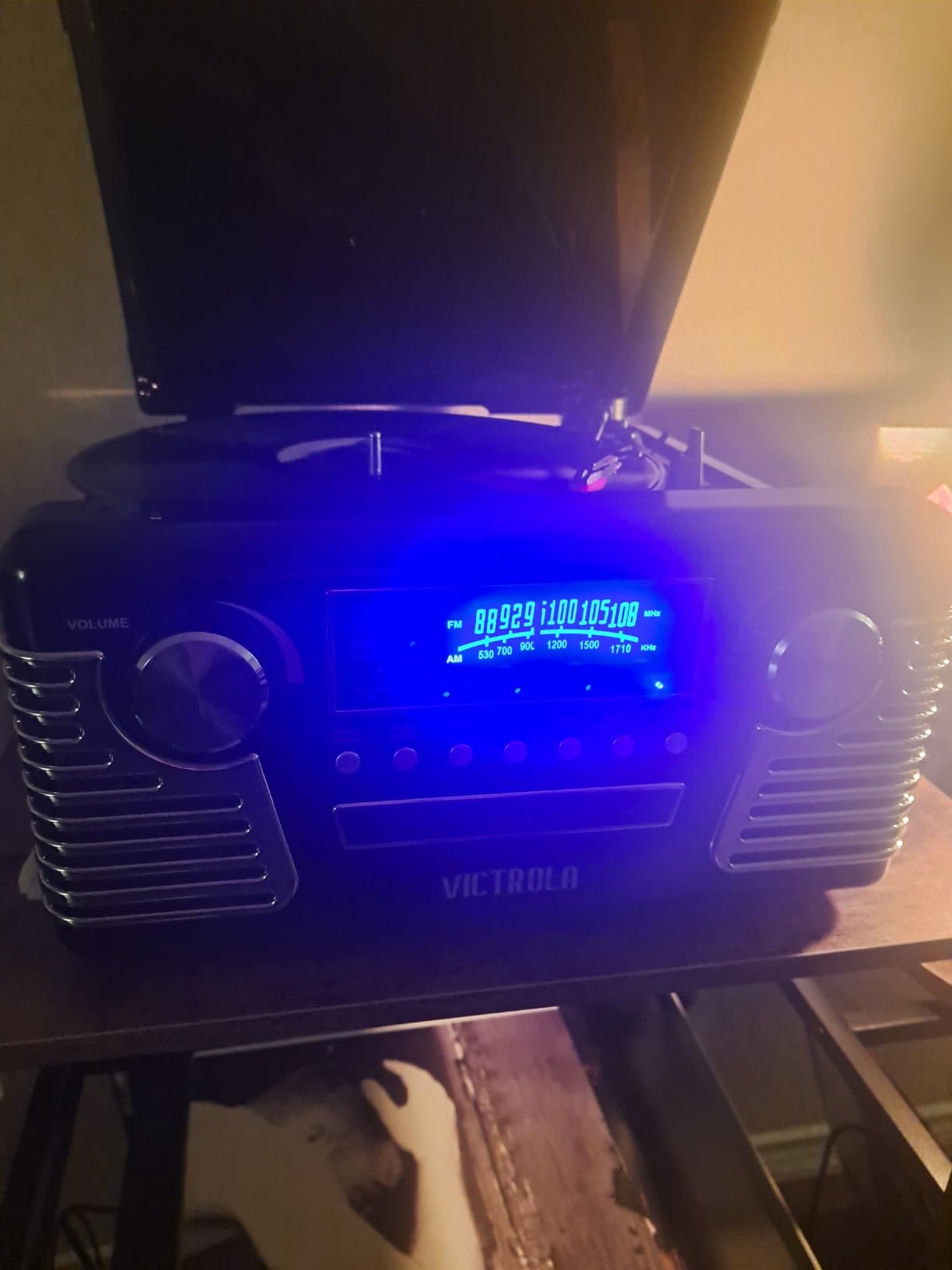 Victrola Haley - Retro Bluetooth Record Player with CD Player - Red customer photo 1