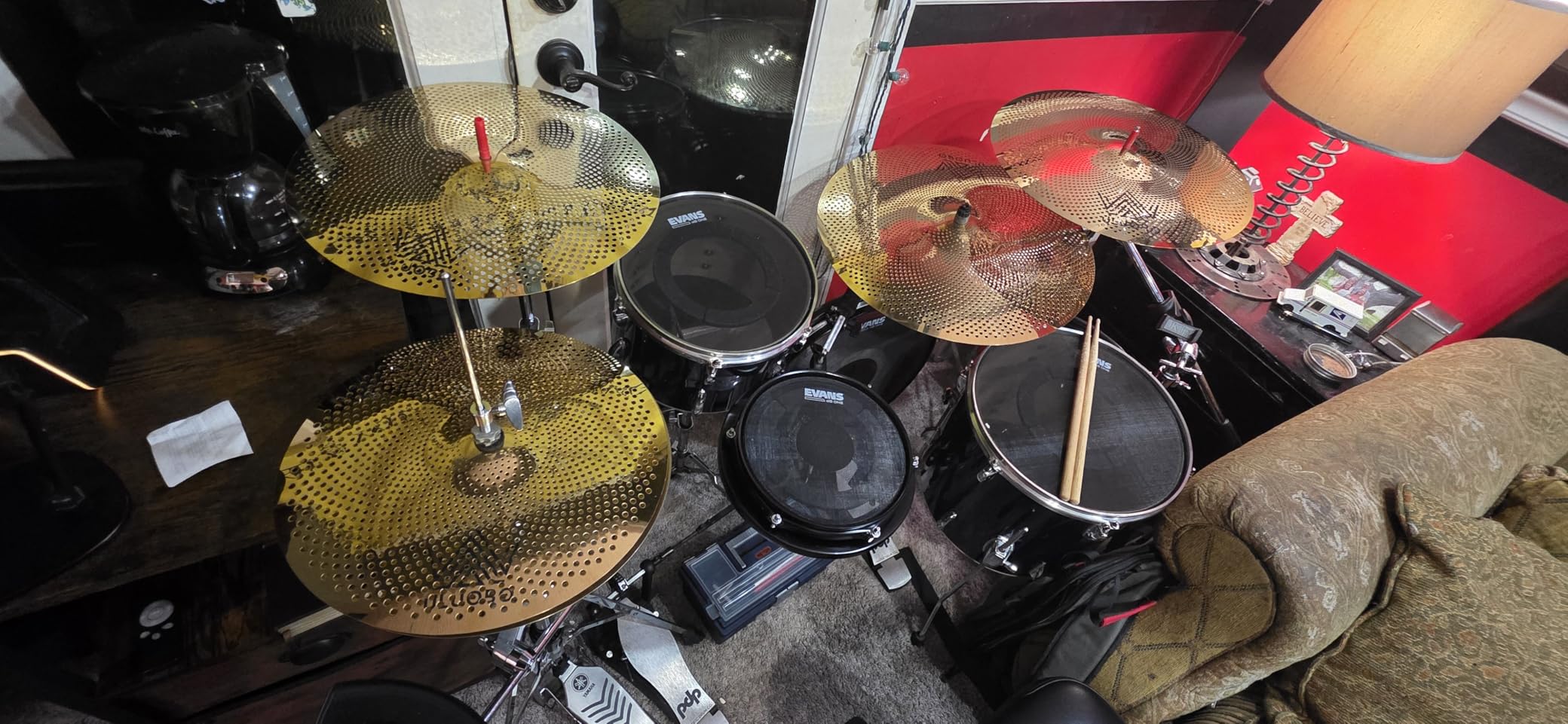 Pearl Drum Set 2-pc. Drum Kit Compact Traveler Cymbals and Hardware Not Included (PCTK1810) customer photo 2