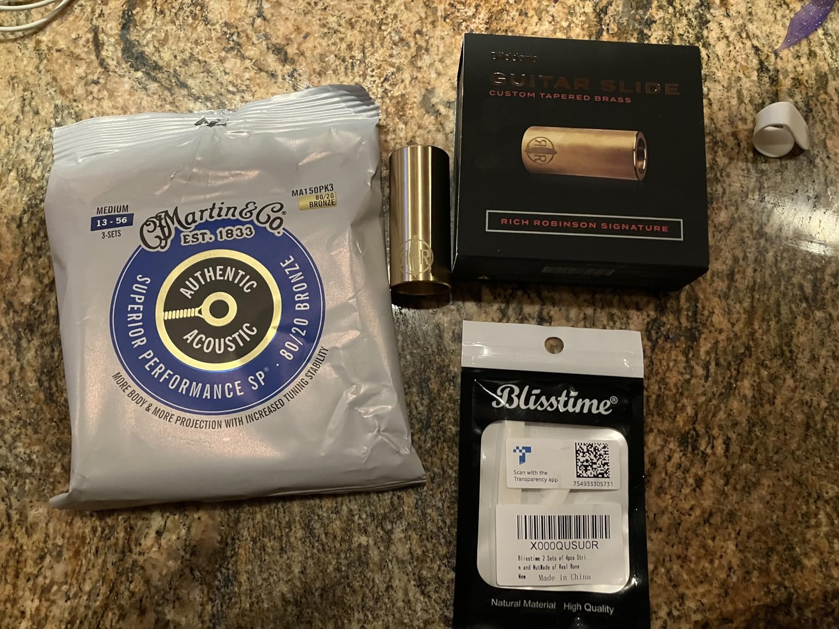 D'Addario Rich Robinson Signature Brass Guitar Slide - Inside Taper for Comfort & Control - Crisp Bright Tone - Slide for Acoustic & Electric Guitar customer photo 2