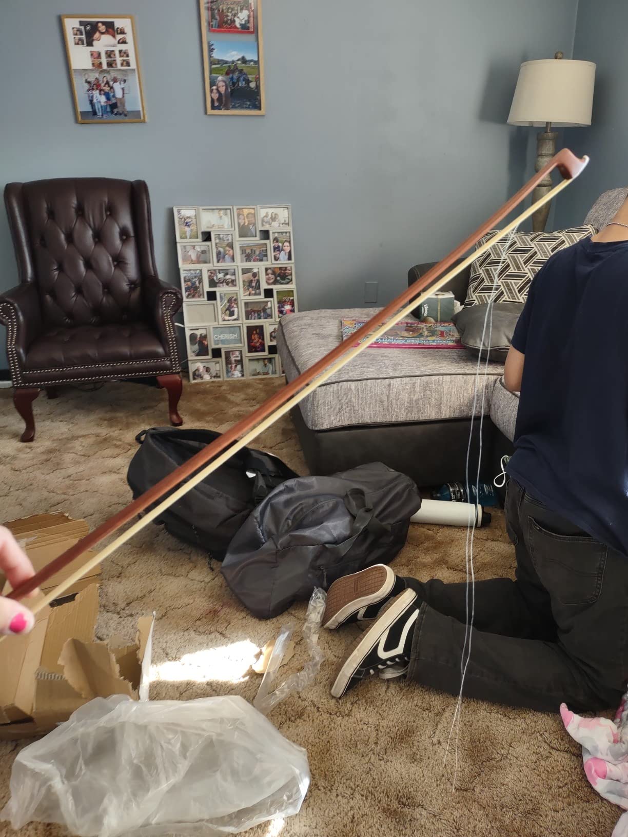 Sky New Solid Wood Antique Viola Outfit with Lightweight Case, Bow and Rosin (15.5 Inch) customer photo 1