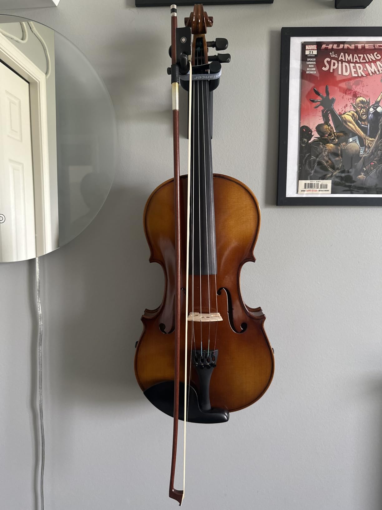Sky New Solid Wood Antique Viola Outfit with Lightweight Case, Bow and Rosin (15.5 Inch) customer photo 2