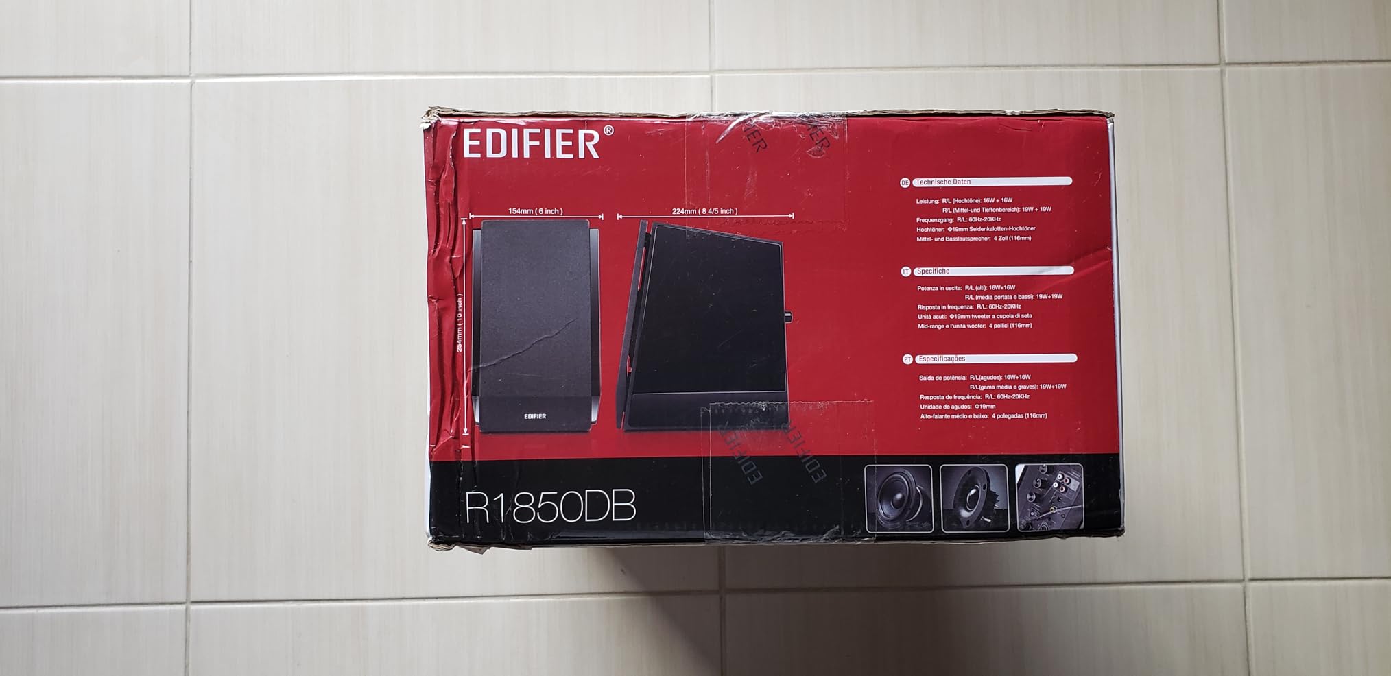 Edifier R1850DB Active Bookshelf Speakers with Bluetooth and Optical Input - 2.0 Studio Monitor Speaker - Built-in Amplifier with Subwoofer Line Out customer photo 1