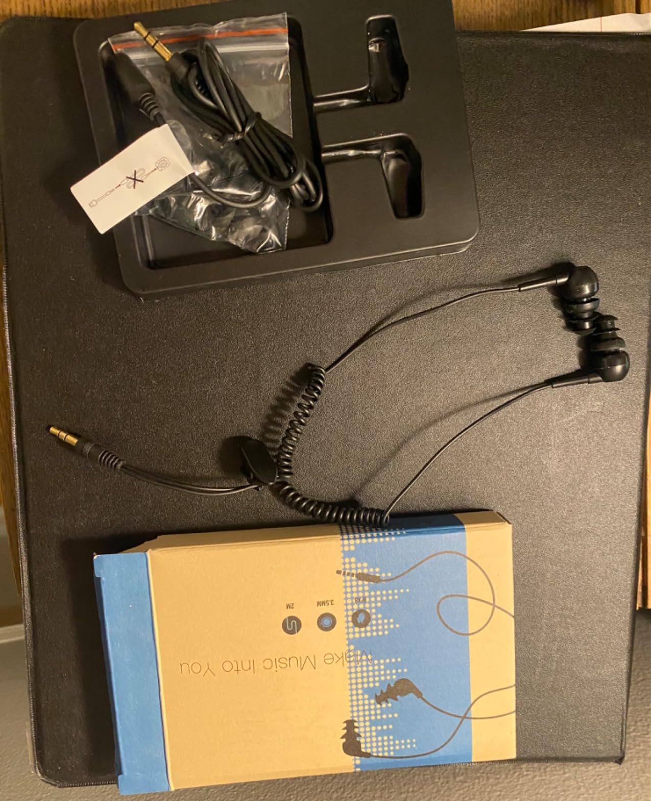 AGPTEK IPX8 Waterproof in-Ear Earphones, Coiled Cable Swimming Earbuds customer photo 2