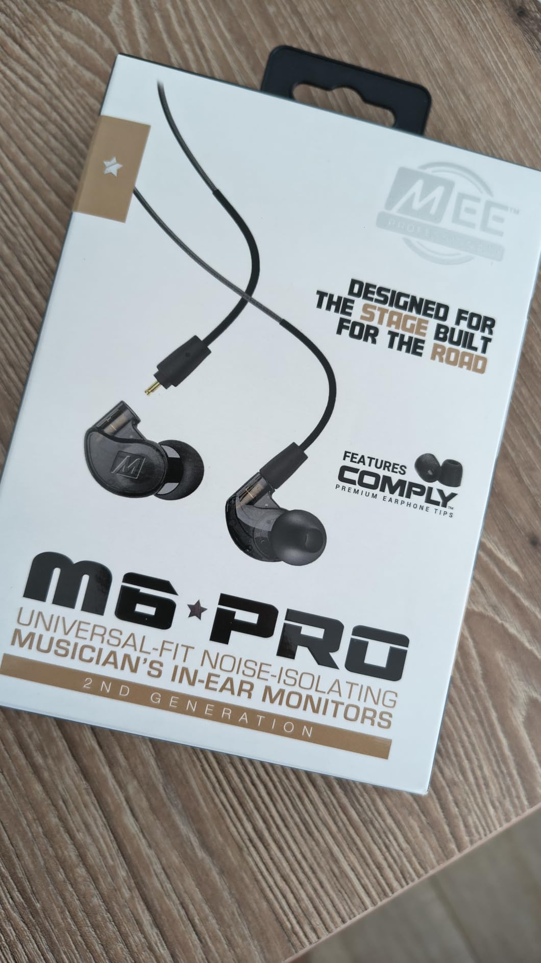 MEE audio M6 PRO In Ear Monitor Headphones for Musicians, 2nd Gen Model With Upgraded Sound, Memory Wire Earhooks & Replaceable Cables, Noise Isolating Professional Earbuds, 2 Cords Included (Clear) customer photo 1