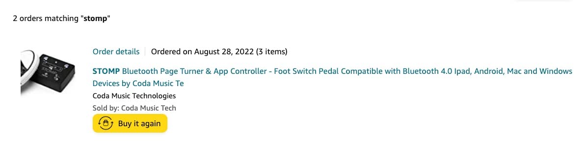 Stomp Bluetooth Page Turner for iPad & Tablets, Hands-Free Foot Pedal customer photo 1