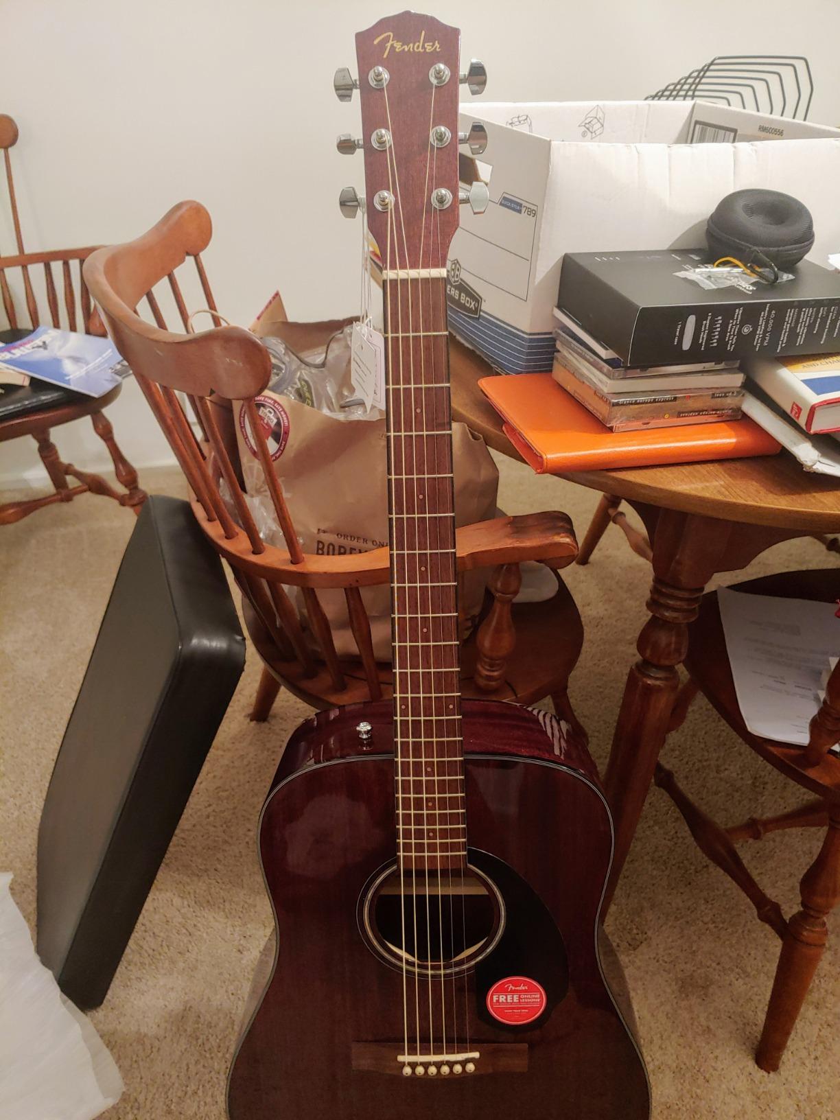 Fender CD-60S Dreadnought Acoustic Guitar, All-Mahogany, 2-Yr Warranty customer photo 1