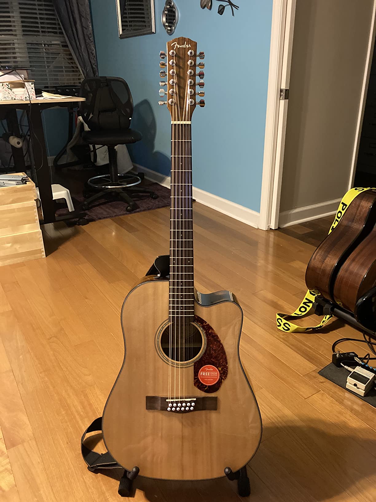 Fender CD-140SCE 12-String Acoustic Electric Guitar, Dreadnought, Natural customer photo 2