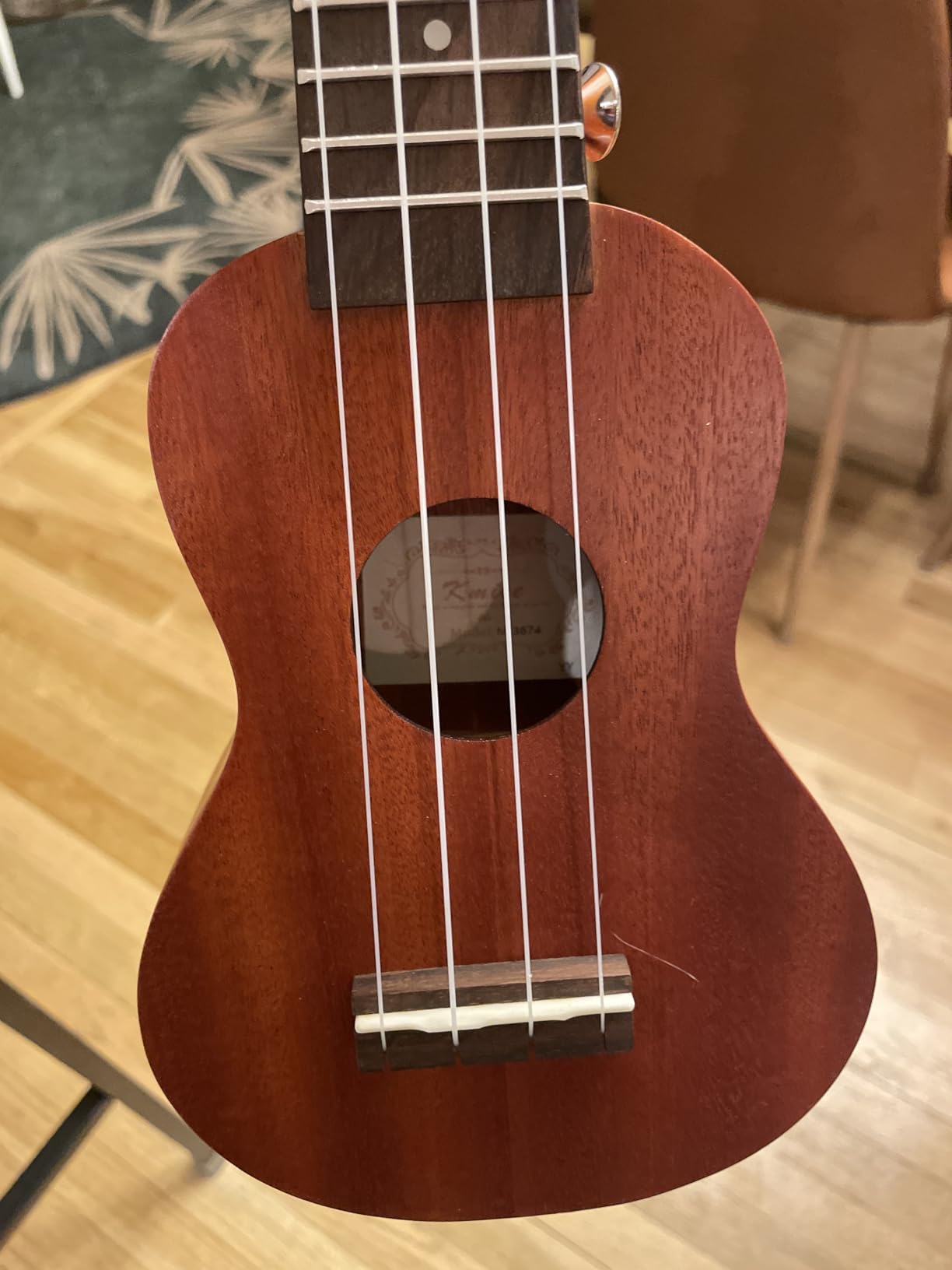Kmise Baritone Ukulele,Ukelele 30 inch Professional Mahogany Uke with DGBE String Strap Ukalalee Picks customer photo 1