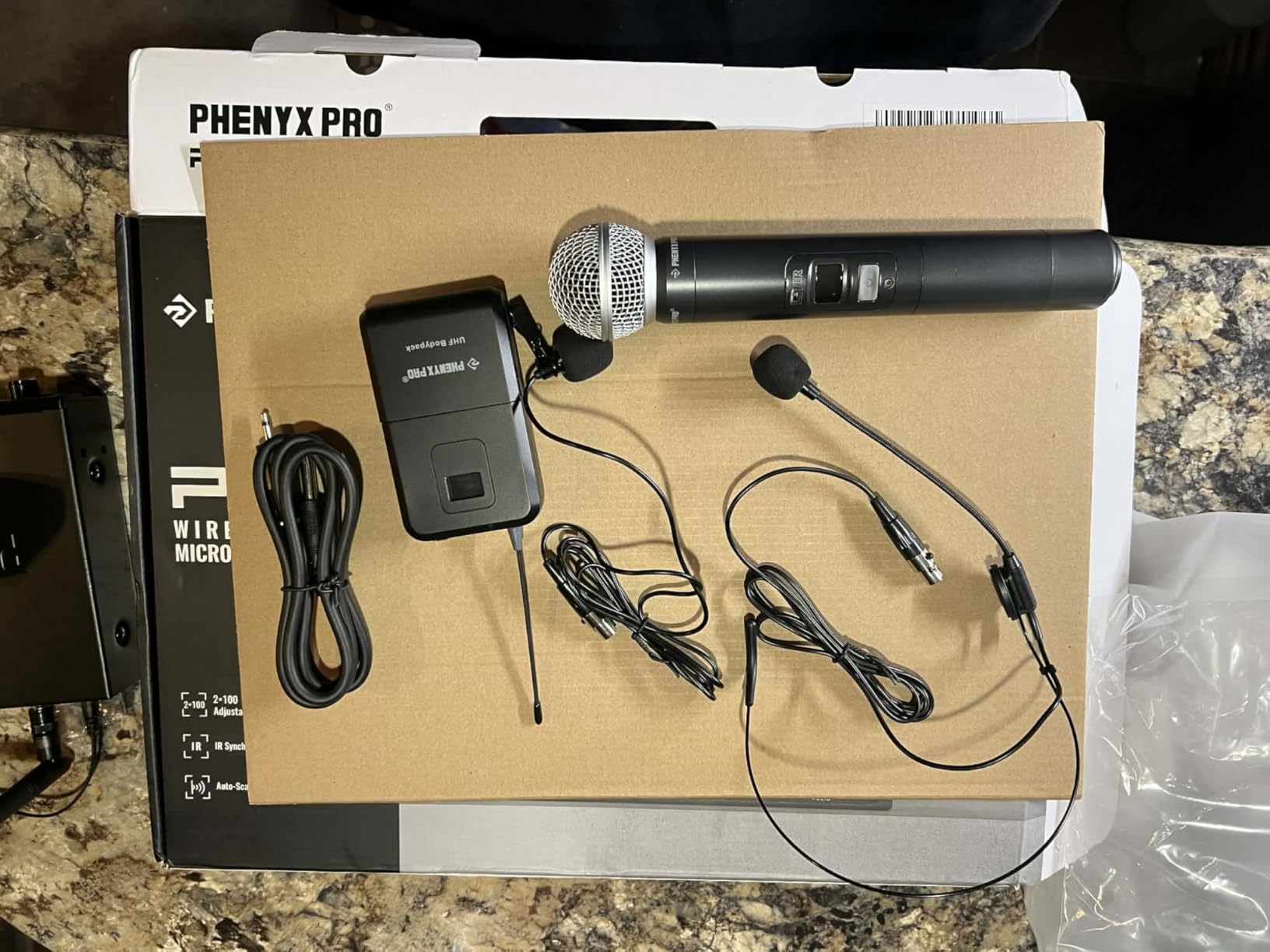 Phenyx Pro Dual UHF Auto Scan Wireless Microphone System PTU-71-1H1B customer photo 2
