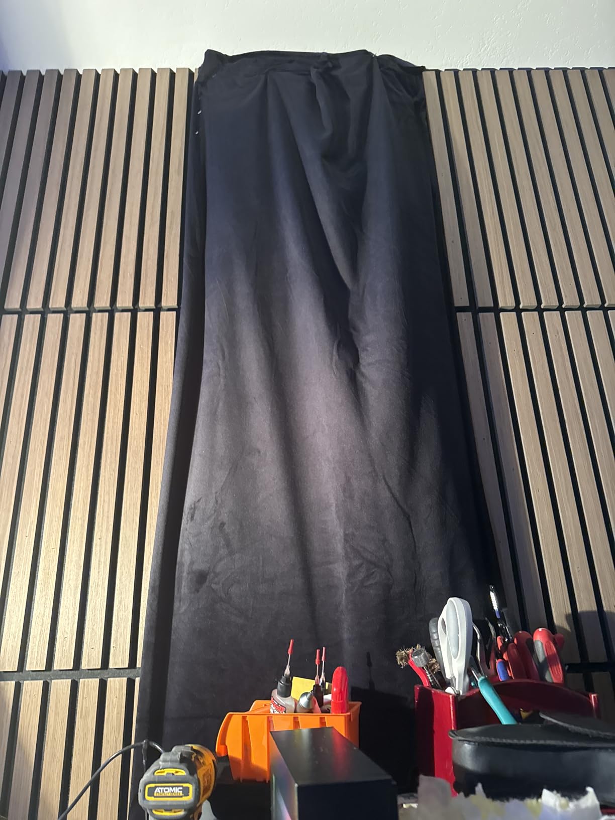 StangH Black Velvet Curtains for Sliding Door, W100 x L96, 1 Panel customer photo 1