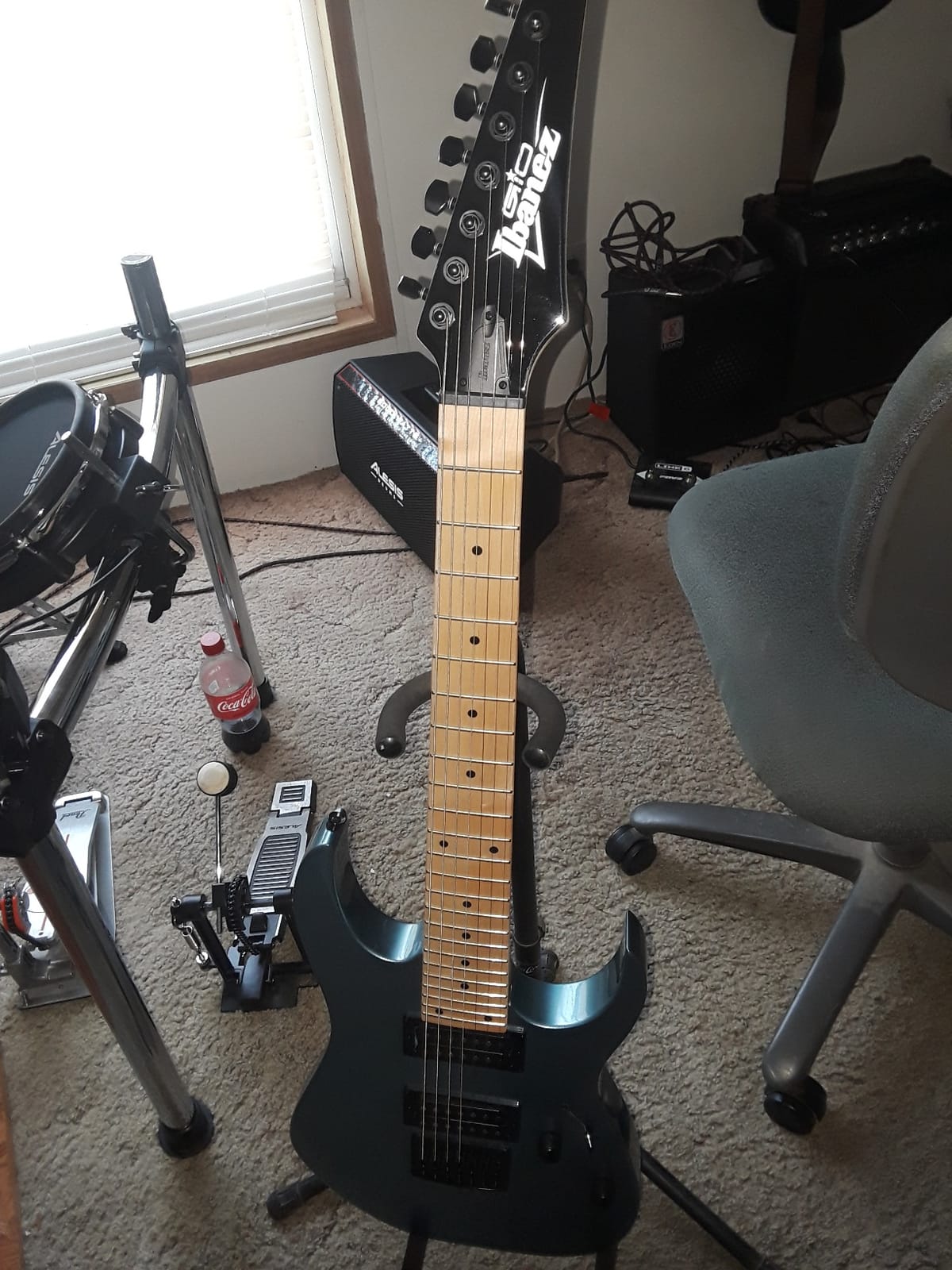 Ibanez Gio GRG7221QA 7-String - Transparent Black Sunburst customer photo 2