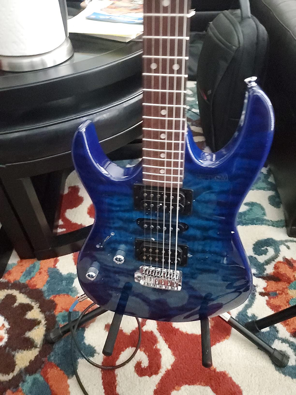 Ibanez Gio GRX70QAL Left-Handed - Transparent Blue Burst customer photo 1
