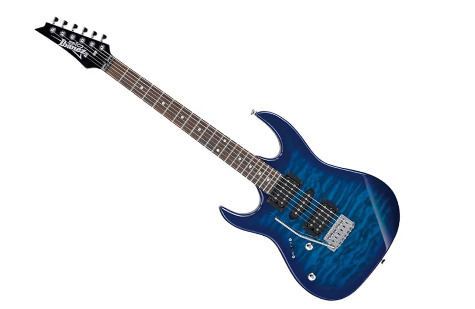 Ibanez Gio GRX70QAL Left-Handed - Transparent Blue Burst customer photo 2