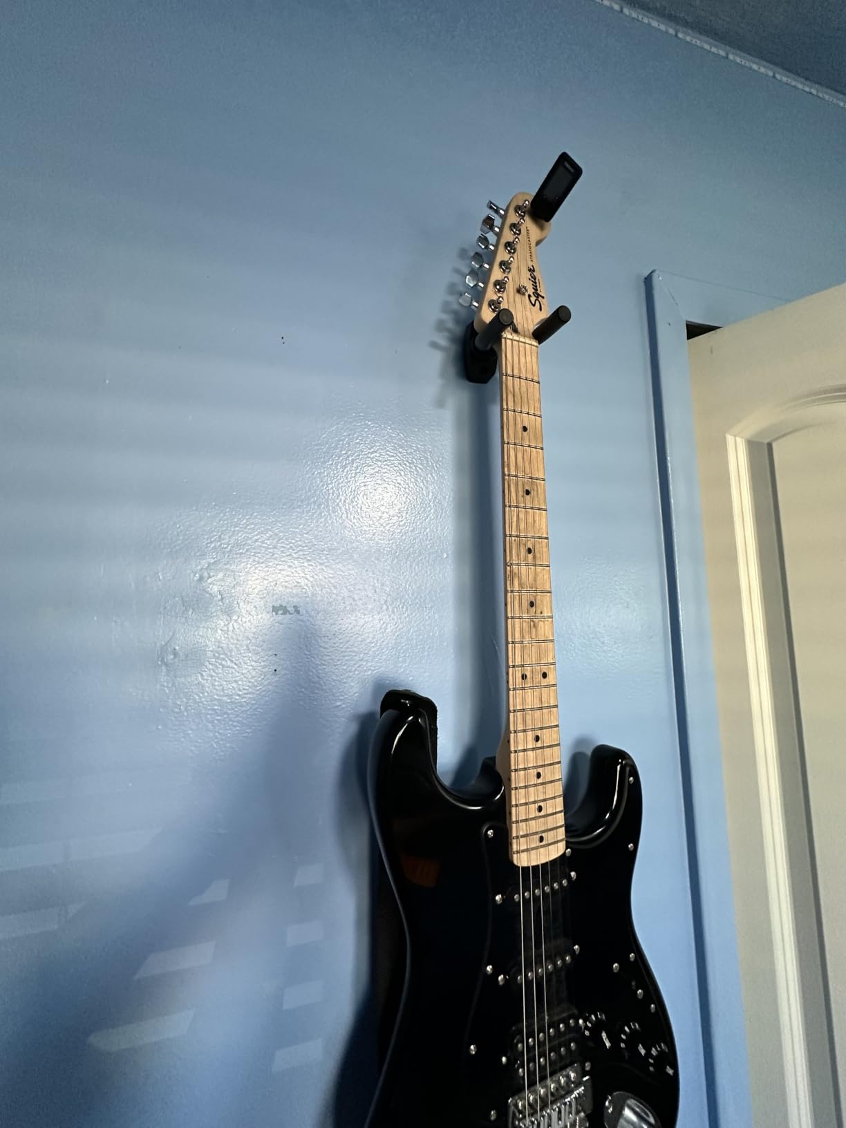 Guitar Wall Mount Hanger 6 Pack, Guitar Hanger Wall Hook Holder Stand Black Display with Screws - Easy to Install - Fits All Size Guitars, Bass, Mandolin, Banjo, Ukulele customer photo 2