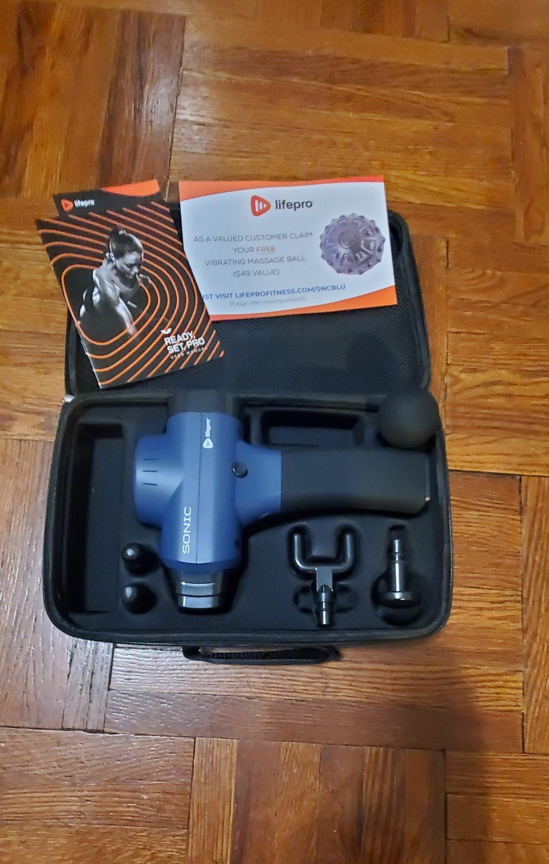 LifePro Sonic Massage Gun Percussion Muscle Massager, 8 Heads & 5 Speeds customer photo 2