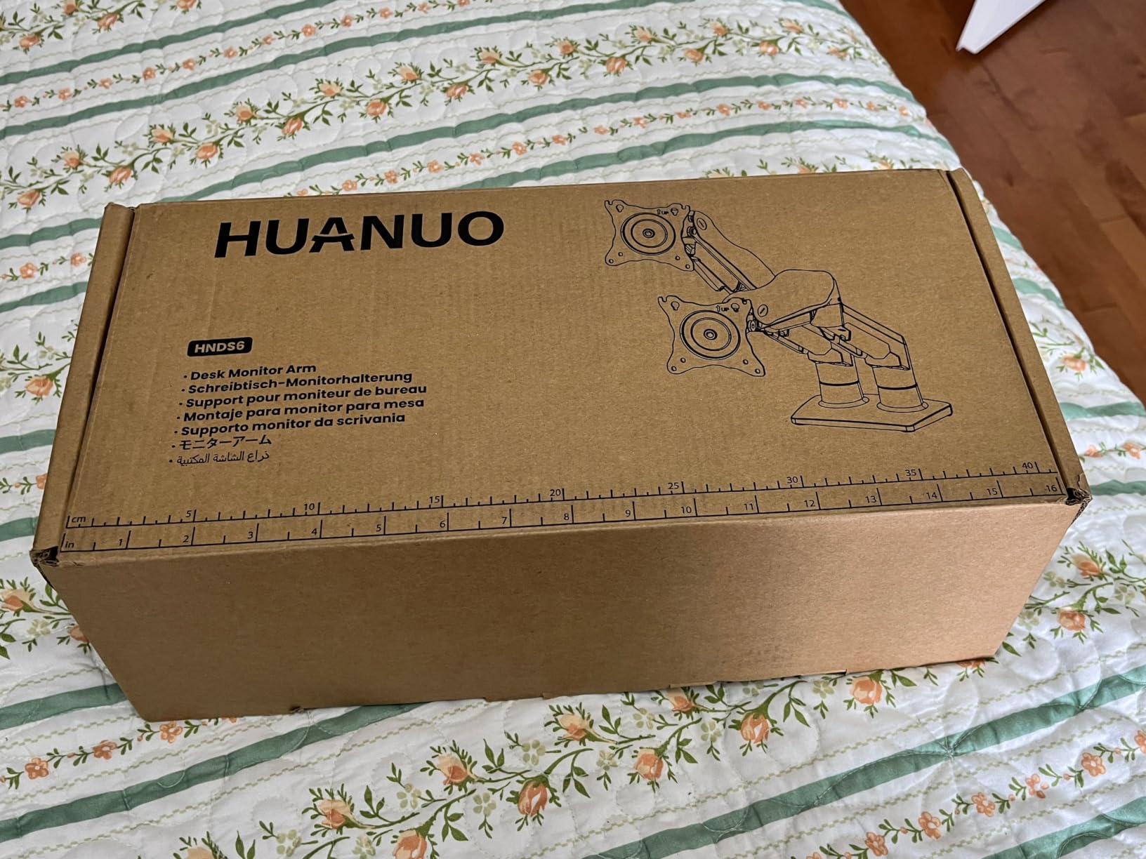 HUANUO FlowLift™ Dual Monitor Stand, Fully Adjustable Gaming Monitor Desk Mount for 13–32″ Computer Screens, Full Motion VESA 75x75/100x100 with C-Clamp & Grommet Base, Each Arm Holds 4.4 to 19.8 lbs customer photo 1