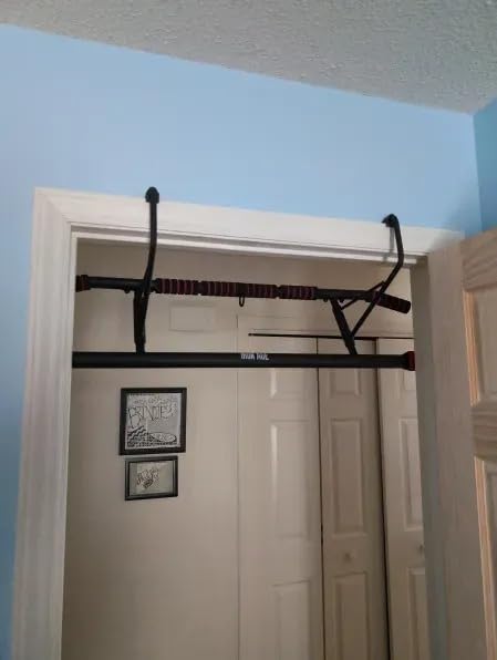 IRON AGE Pull Up Bar for Doorway : 2025 New Pullup Bar - Industrial Grade Steel, Hang & Go Training, Multi-Grip Horizontal Array customer photo 2