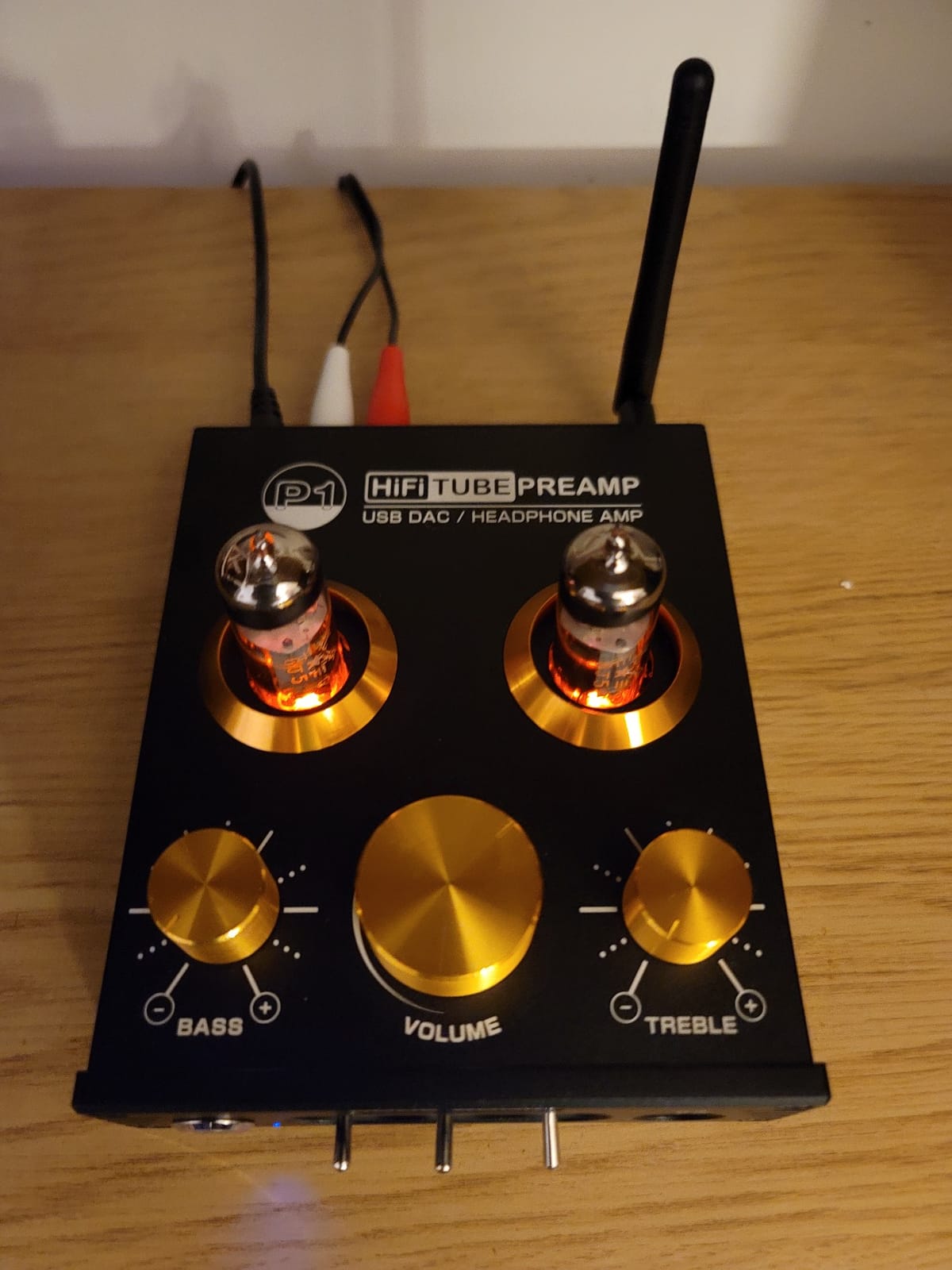 Douk Audio Bluetooth Tube Preamp: HiFi Stereo Preamplifier Receiver | Headphone Amp | USB DAC | Tone Control for Home Theater, Desktop Listening (P1) customer photo 1