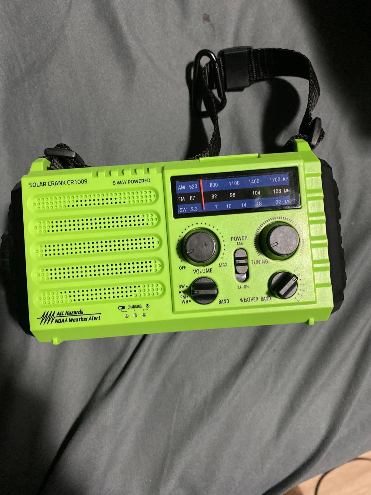 Emergency Weather Radio, Portable Solar Hand Crank Radio with NOAA/AM/FM/SW customer photo 2