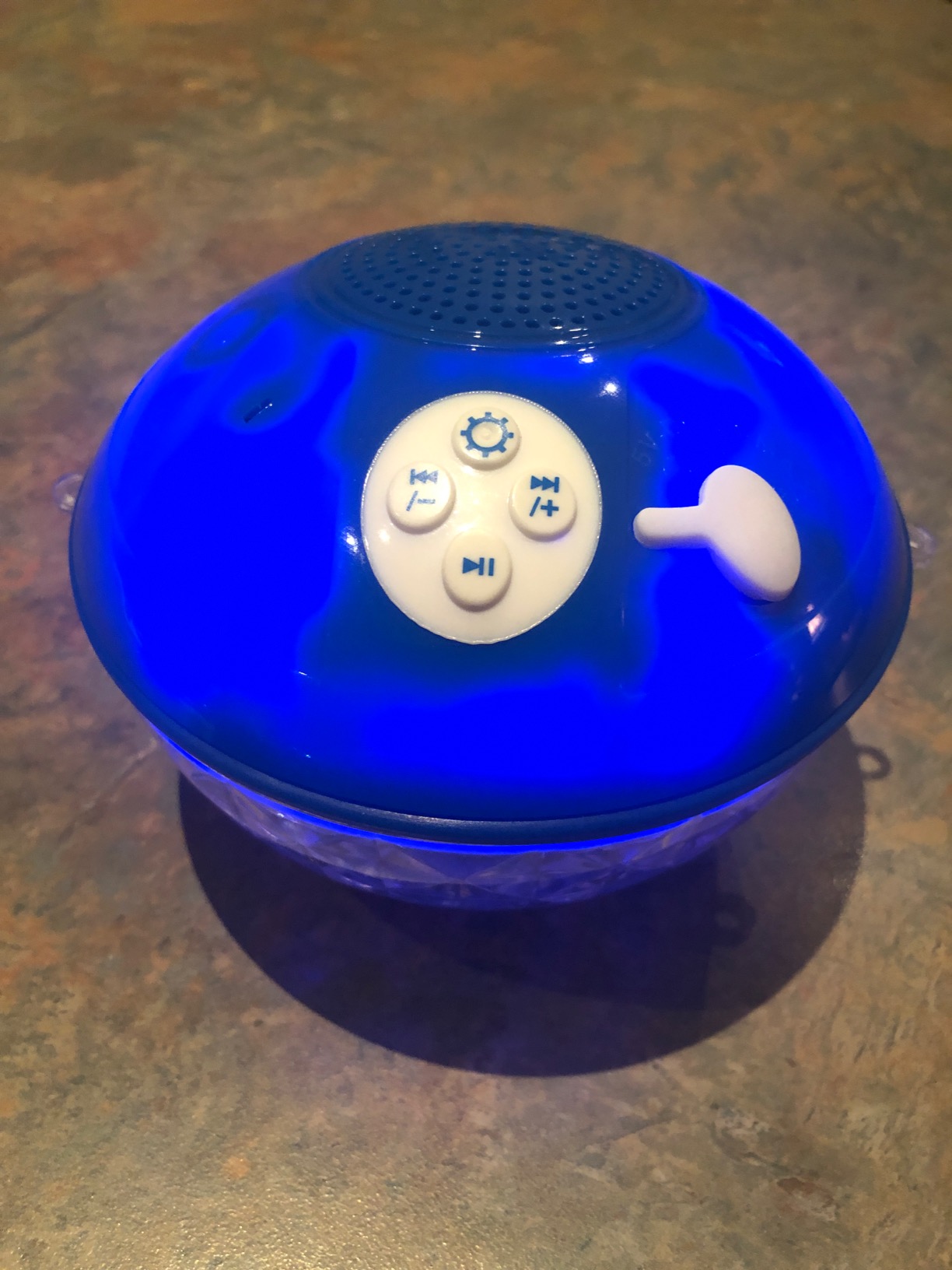 Bluetooth Pool Speaker with Colorful Light, Portable Floating Pool Speaker IP68 Waterproof,Built-in Mic, Floatable Crystal Clear Sound Wireless Bluetooth Hot Tub Speakers for Pools Spa Outdoor customer photo 2