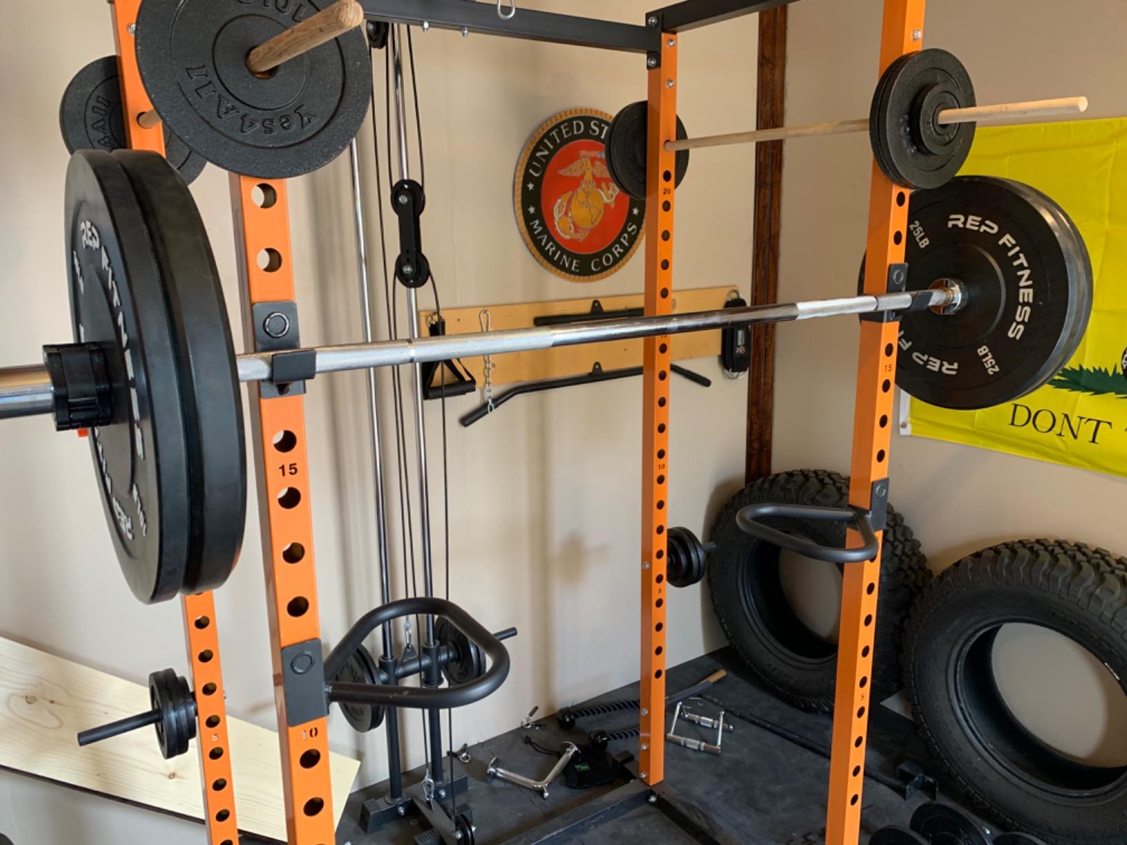 PAPABABE 7ft Barbell 45lb Olympic Barbell 1000/1500lbs Capacity Home Gym customer photo 1