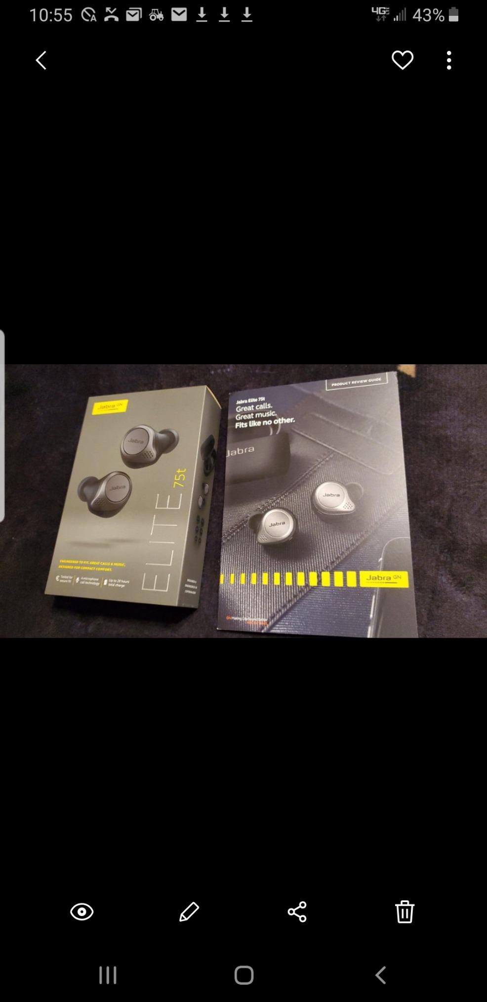 Jabra Elite 75t– True Wireless Earbuds with Charging Case, Titanium Black – Active Noise Cancelling Bluetooth Earbuds with a Comfortable, Secure Fit, Long Battery Life, Great Sound customer photo 2