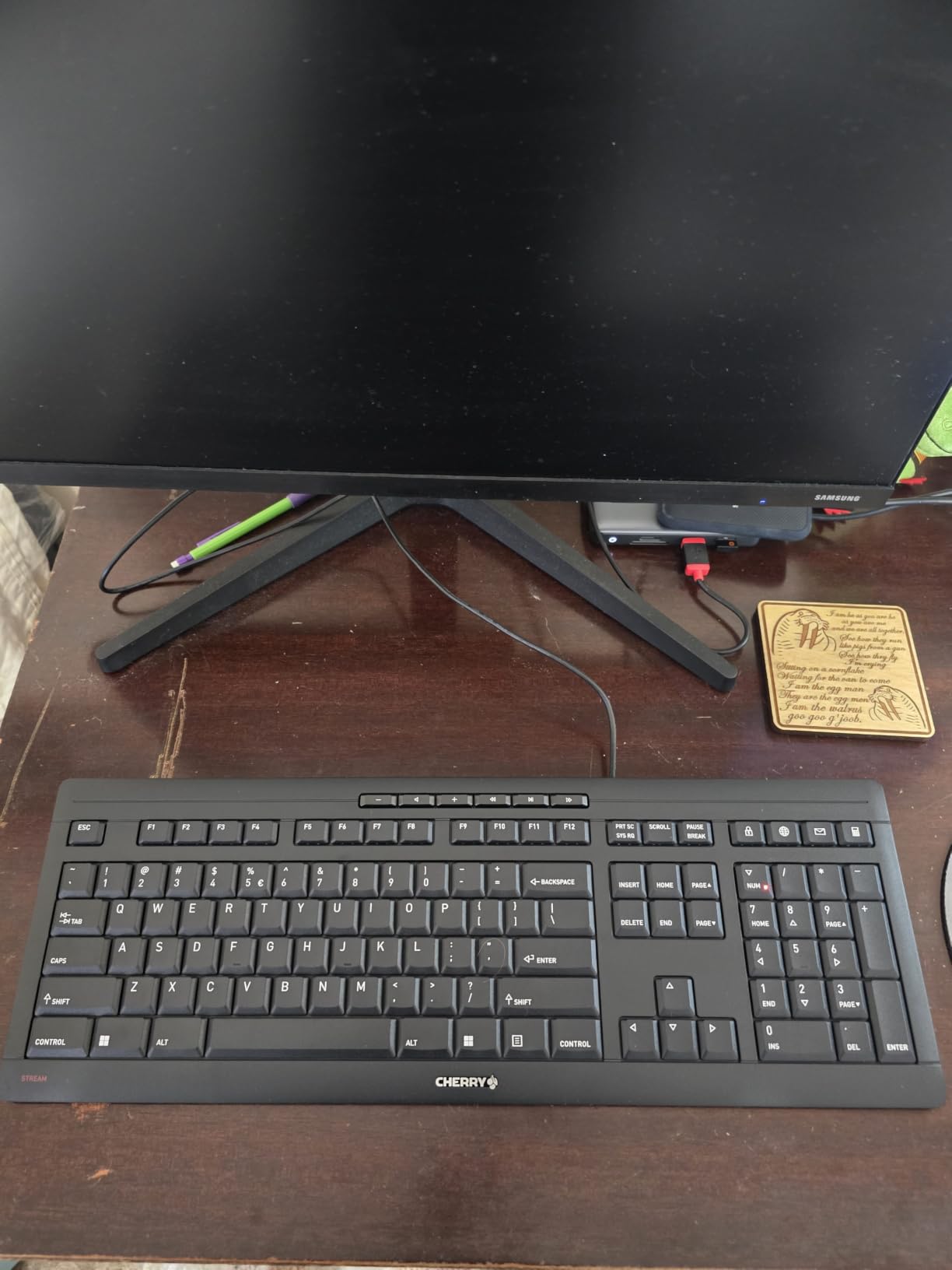 Cherry Stream Keyboard | Wired Slim Whisper Quiet | Silent Keys | Black customer photo 2