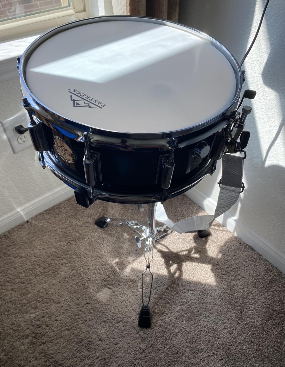 EASTROCK Snare Drum Set 14X5.5 Inches with stand for Student-Black customer photo 1