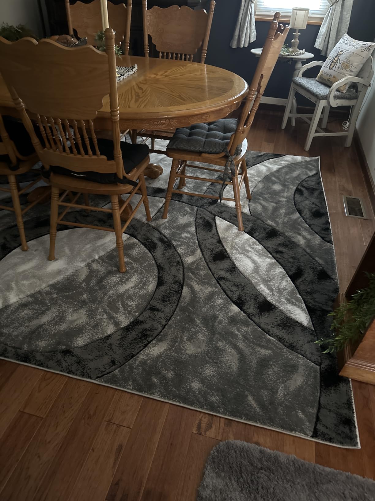 GLORY RUGS Area Rug Modern 4x6 Brown Circles Geometry Soft Hand Carved Contemporary Floor Carpet Fluffy Texture for Indoor Living Dining Room and Bedroom Area customer photo 2
