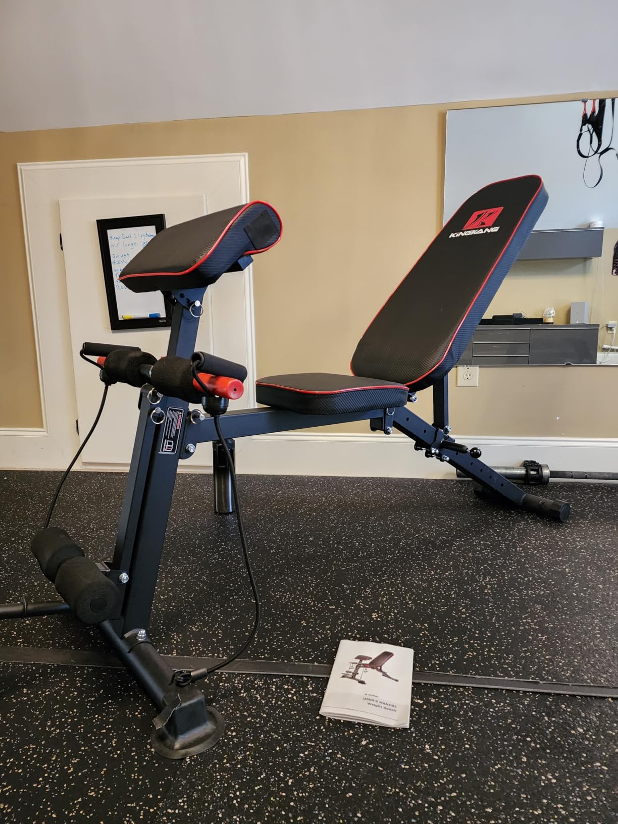 K KiNGKANG Adjustable Weight Bench, Foldable Home Gym, 1050lbs Capacity customer photo 1