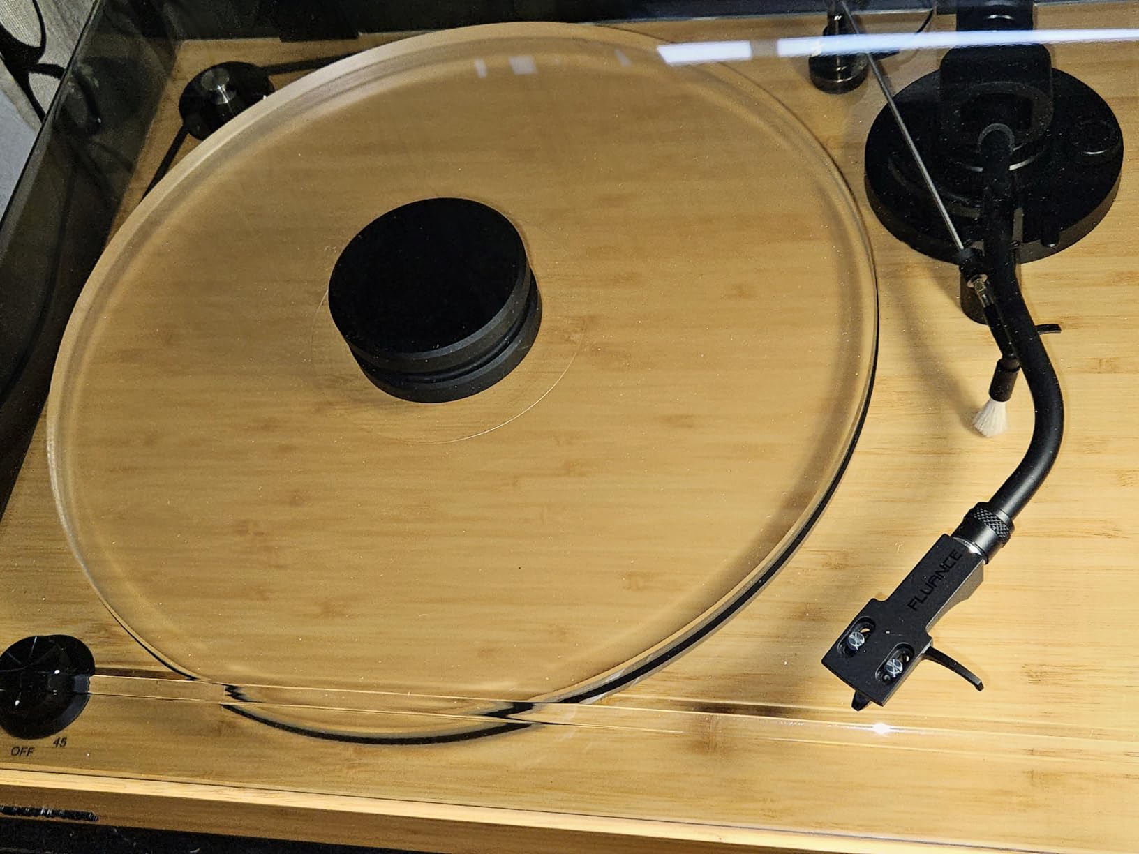 Fluance HiFi Vinyl Record Weight Stabilizer High Mass 760 gram Steel LP Disc Turntable Accessory with Antiresonance Rubberized Coating and Protective Velvet Pad for Vibration Damping (RW03) customer photo 2