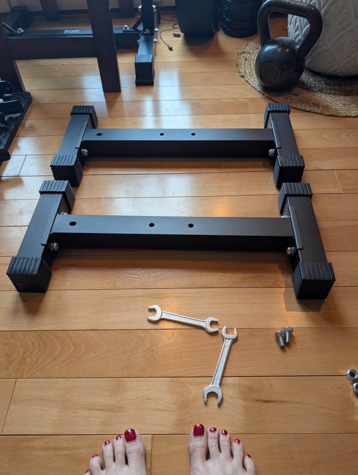 BangTong&Li Squat Rack Stand,Barbell Rack,Bench Press Rack Stand Home Gym Adjustable Weight Rack 550Lbs customer photo 1