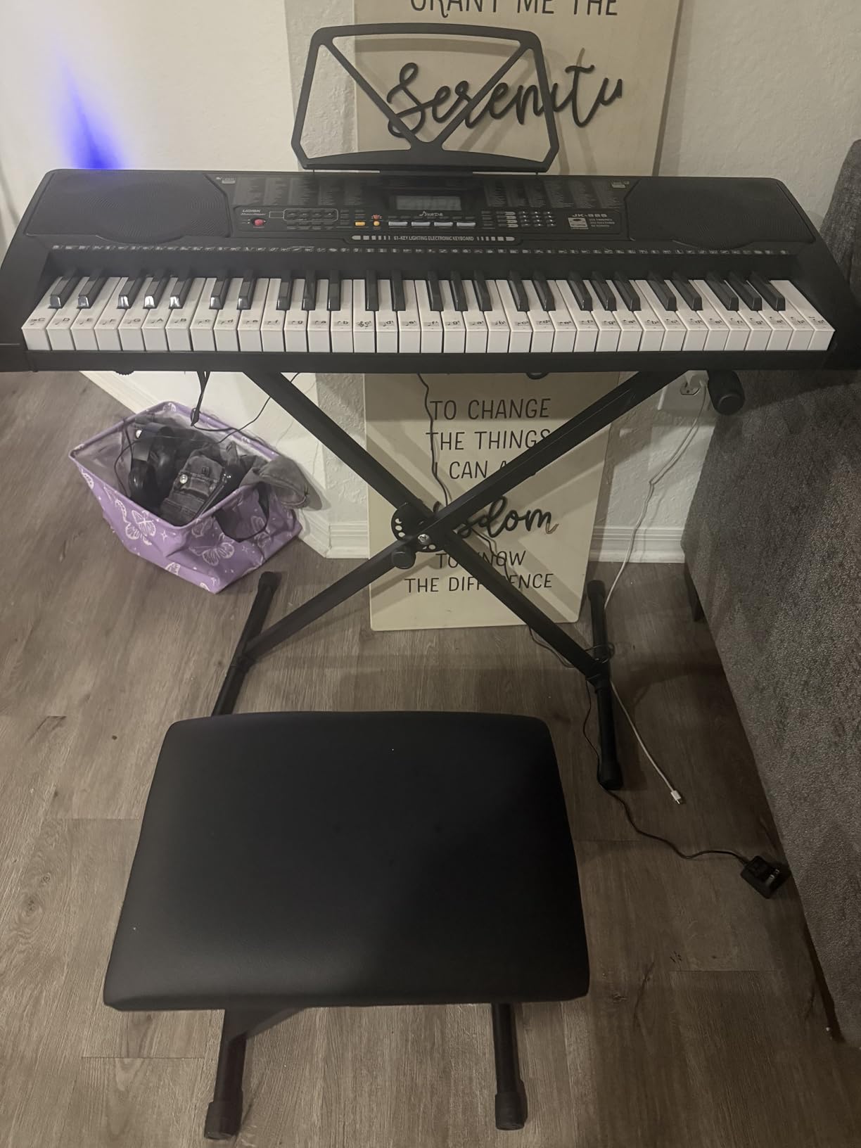 JIKADA 61 Key Portable Electronic Keyboard Piano,3 Teaching Modes customer photo 2