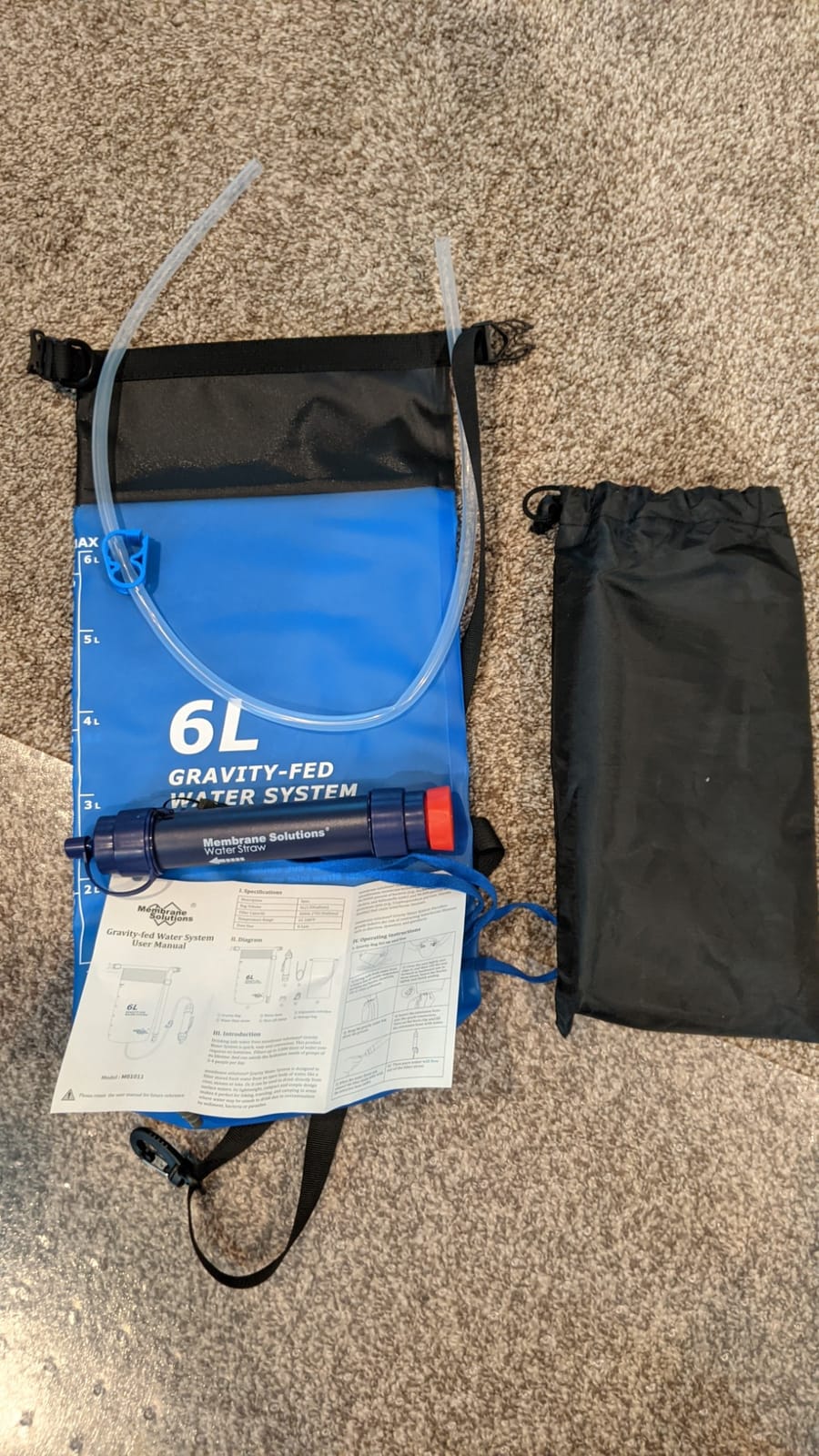 Membrane Solutions 6L Gravity Water Filter Pro for Group Camping customer photo 1