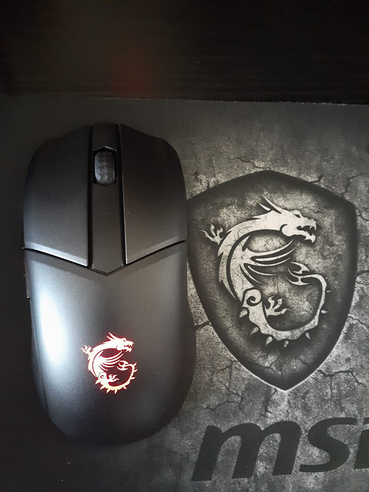 msi Clutch GM41 Lightweight Wireless Gaming Mouse & Charging Dock, 20,000 DPI, 60M Omron Switches, Fast-Charging 80Hr Battery, RGB Mystic Light, 6 Programmable Buttons, PC/Mac customer photo 1