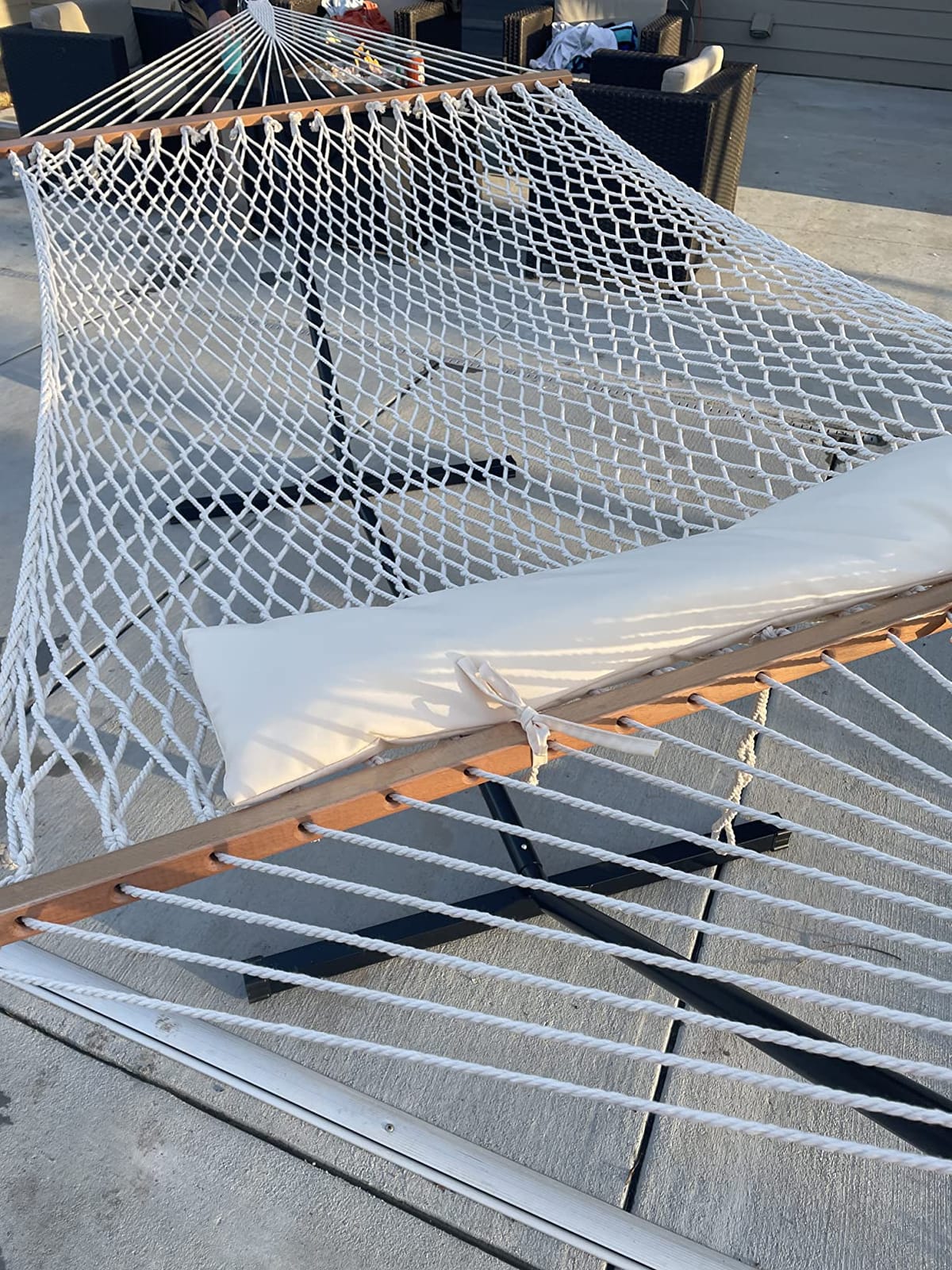 SUNCREAT Double Outdoor Hammock with Stand Included, Beige customer photo 1