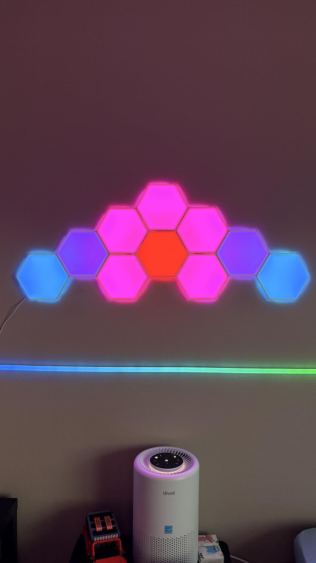 Govee Glide Hexa Light Panels, RGBIC Hexagon LED Wall Lights customer photo 2