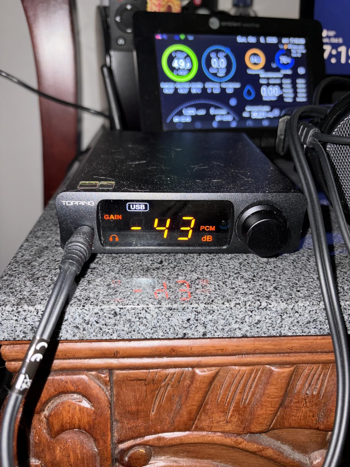 Topping DX3pro+ LDAC Headphone Amplifier - ES9038Q2M XU208 NFCA Bluetooth5.0 Audio Decoder USB/Opt/Coax DAC AMP Pre Amplifier with Remote Control (Black) customer photo 1