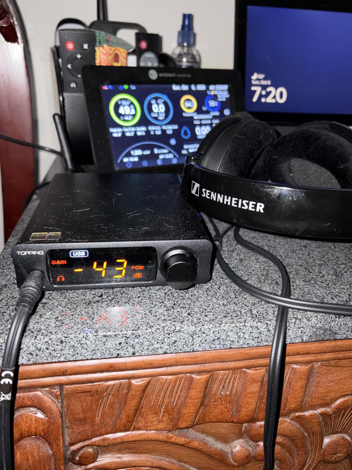 Topping DX3pro+ LDAC Headphone Amplifier - ES9038Q2M XU208 NFCA Bluetooth5.0 Audio Decoder USB/Opt/Coax DAC AMP Pre Amplifier with Remote Control (Black) customer photo 2