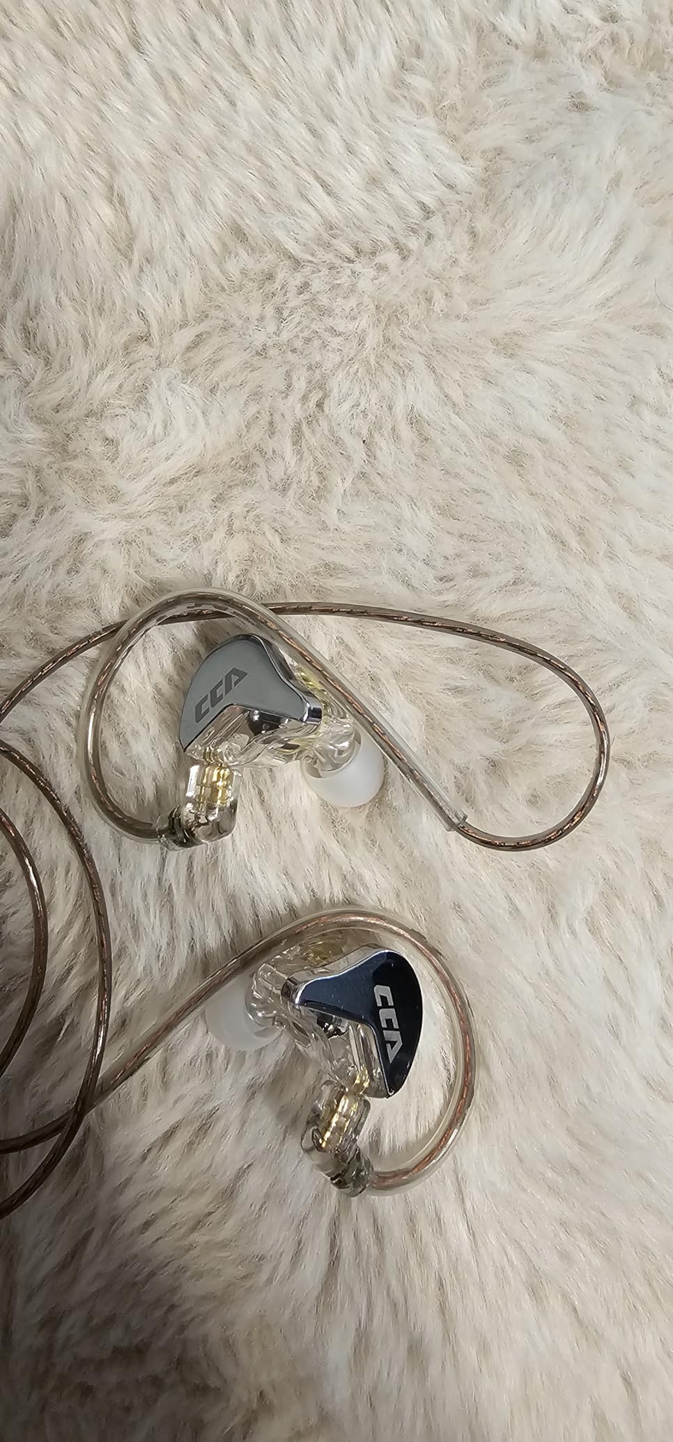 CCA CRA in Ear Monitor Headphones, Ultra-Thin Diaphragm Dynamic Driver IEM Earphones, Clear Sound & Deep Bass, Wired Gaming Earbuds with Tangle-Free Detachable Cable for Singer Musicians Drummers DJ customer photo 2