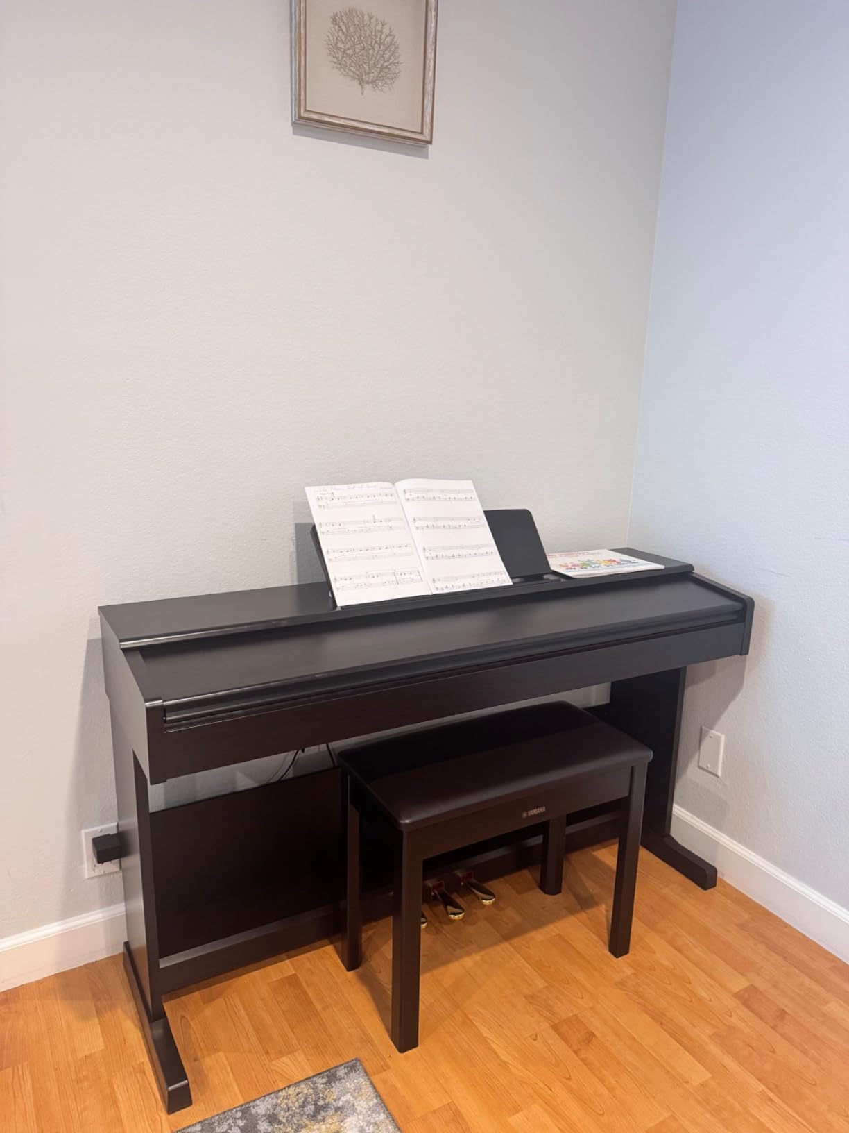 Yamaha Arius Series 88-Key Weighted Action Upright Digital Piano for Beginner and Intermediate Players, Dynamic Response, Grand Piano Sound, 3-pedal Unit, Upright Design, Bench Included, Black YDP105B customer photo 2